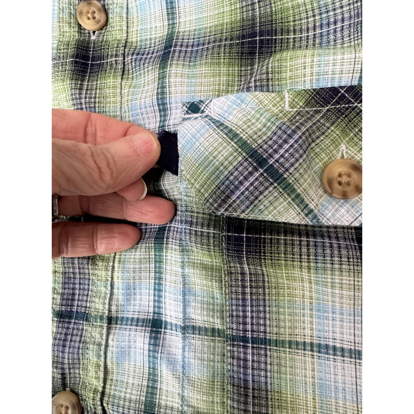 Duluth Trading Company Duluth Trading Conpany Plaid Button Shirt Green Blue Medium Size US M / EU 48-50 / 2 - 5 Thumbnail