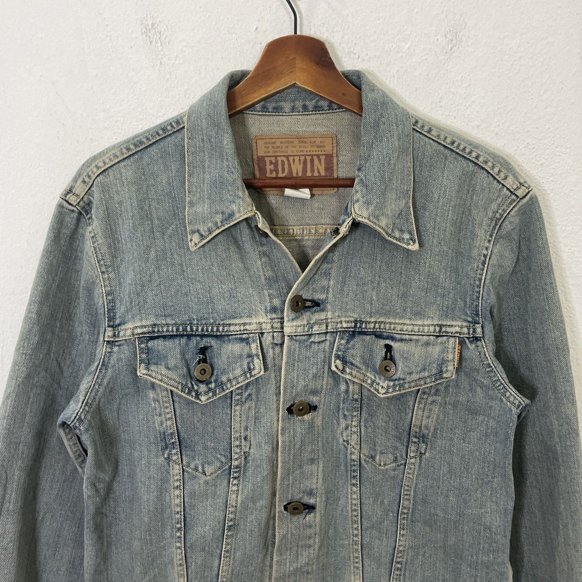 Edwin Vintage 90s Edwin Denim Jacket Size US S / EU 44-46 / 1 - 4 Thumbnail