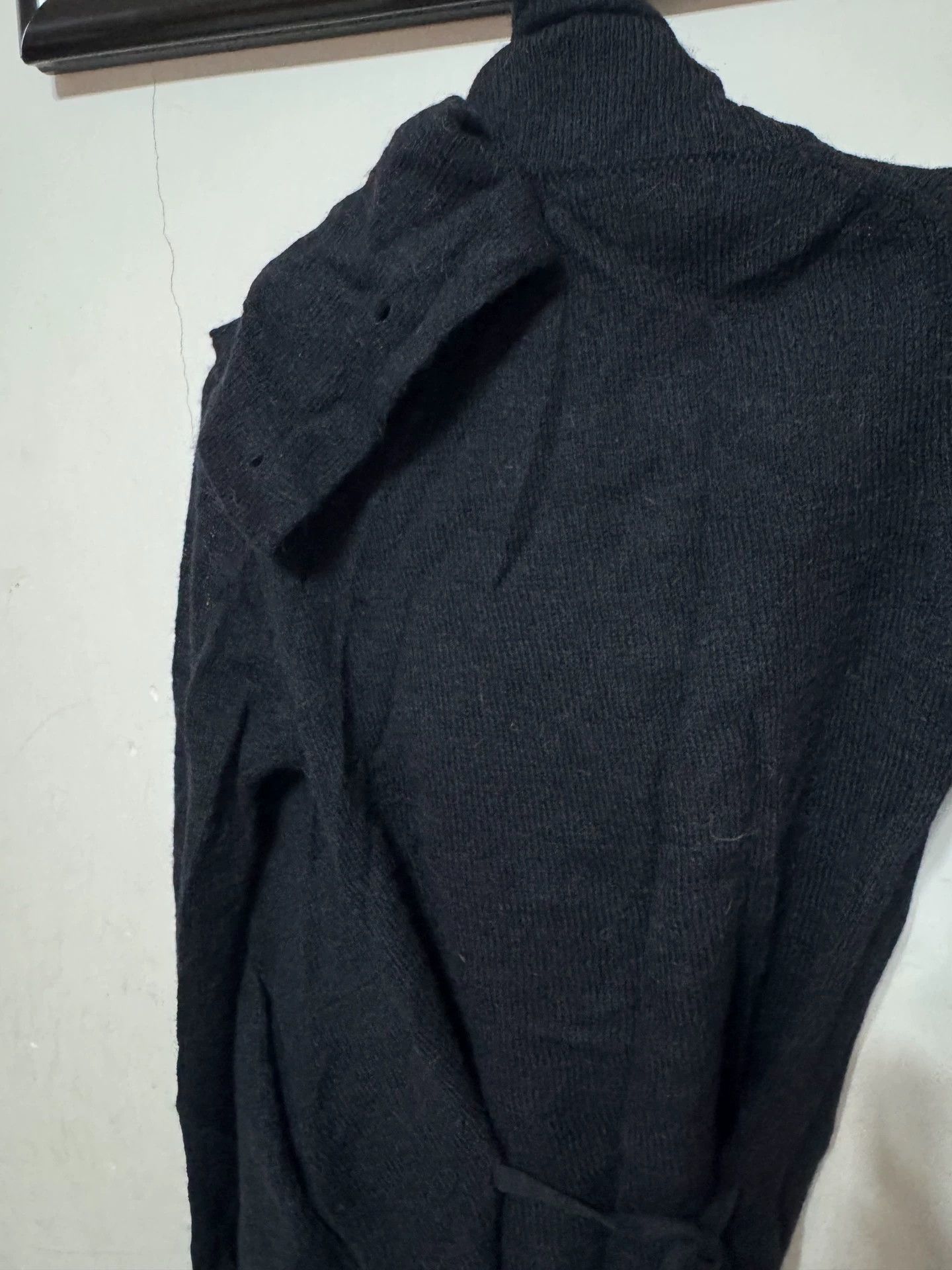 Ann Demeulemeester Ann Demeulemeester 00s Alpaca Wool Irregular Collar Coat Size US S / EU 44-46 / 1 - 5 Thumbnail
