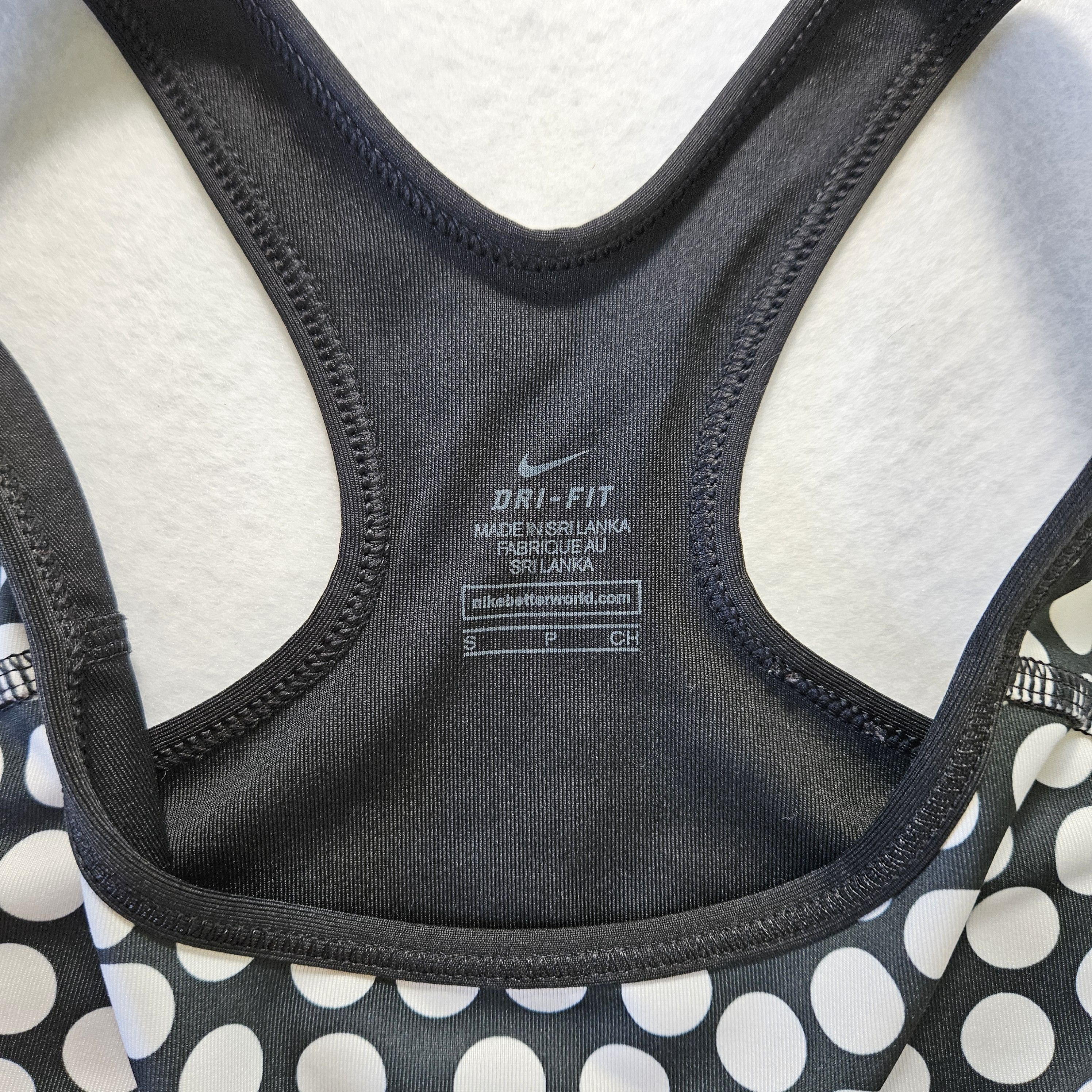 Nike Nike Size S Sports Bra Black White Polkadots Support Dri-Fit Size S / US 4 / IT 40 - 7 Thumbnail