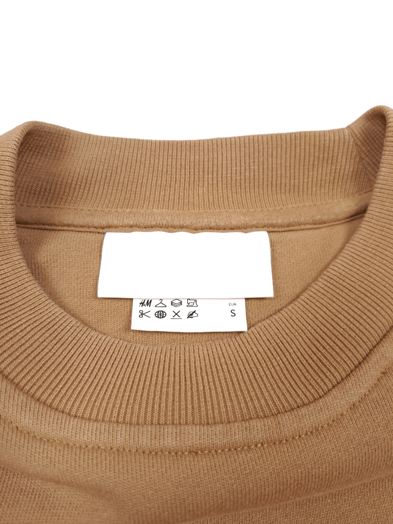 H&M 💎 H&M Premium Blank Staples Honey Brown Crewneck Sweatshirt Size US S / EU 44-46 / 1 - 4 Thumbnail