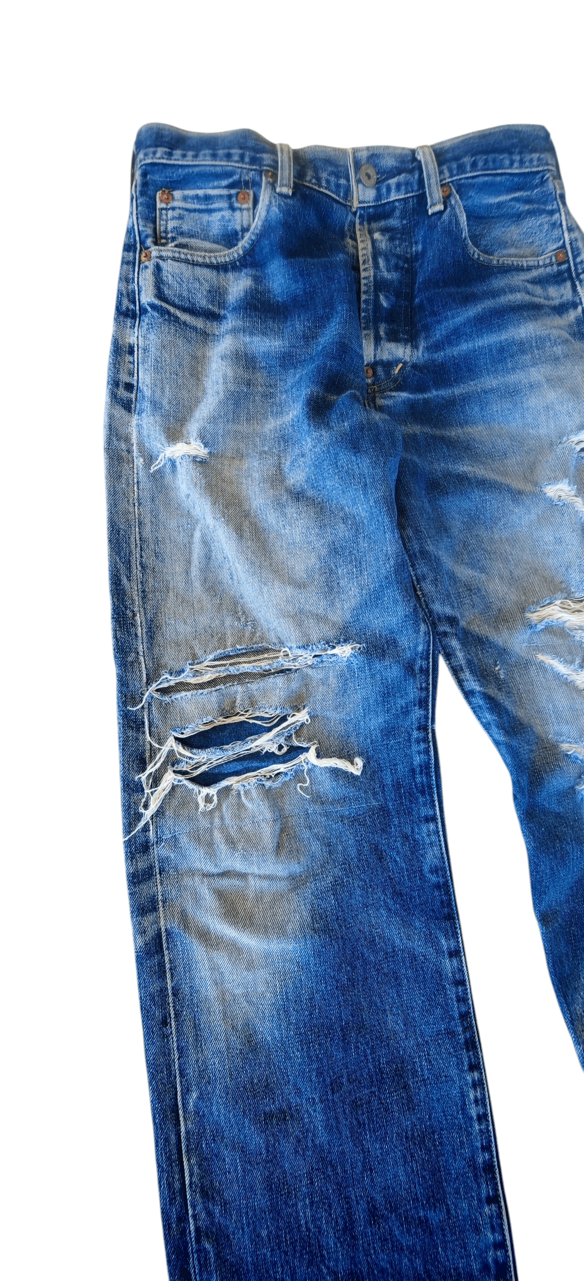 Levi's Vintage Clothing Levis 502 made in Japan selvedge distressed jeans Size US 30 / EU 46 - 10 Thumbnail