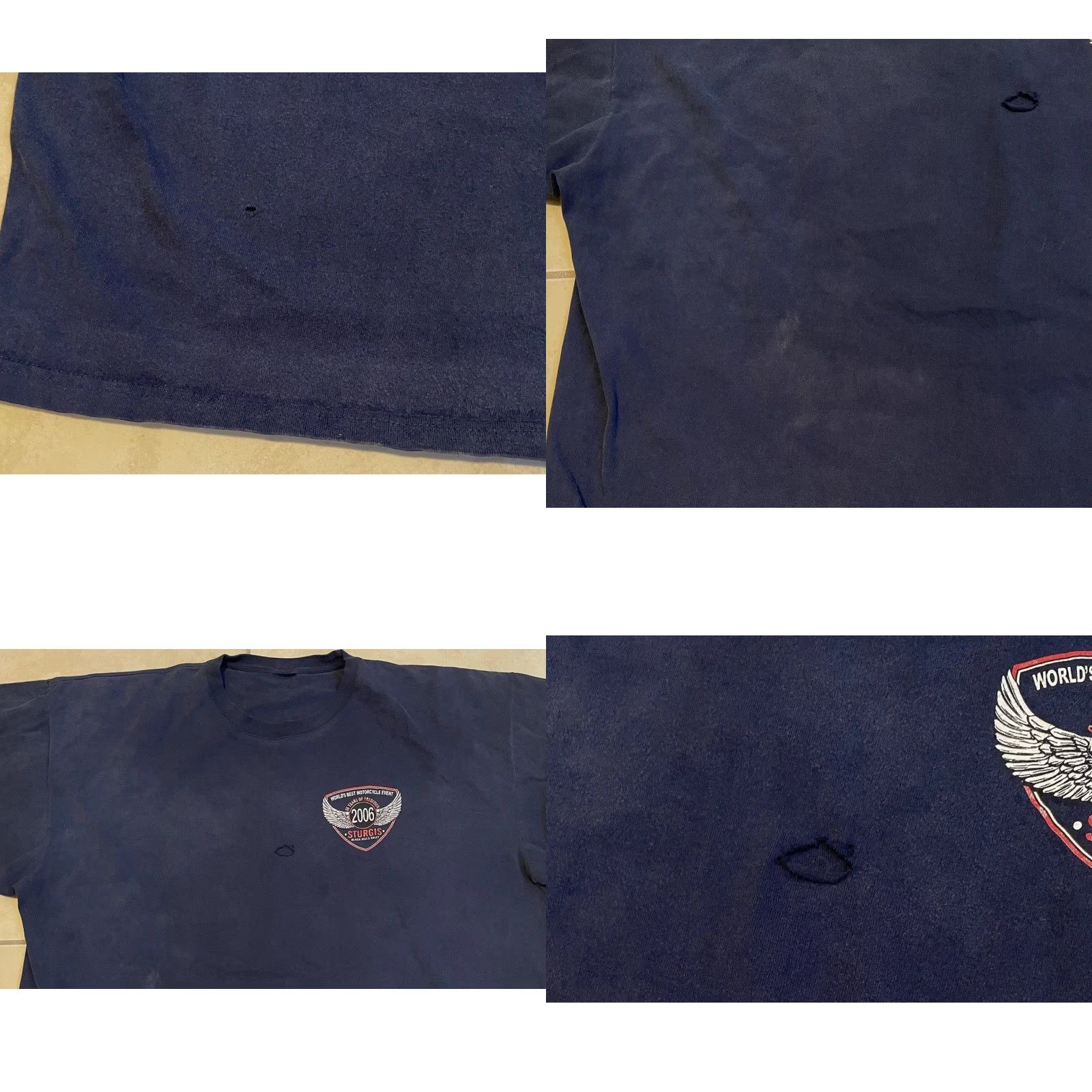 Harley Davidson VINTAGE Sturgis Faded Distress Shirt 3XL Harley-Davidson Biker Motorcycle Grunge 90s T-Shirt Mens Blue Harley Davidson Graphic Tee Size US XXL / EU 58 / 5 - 8 Thumbnail