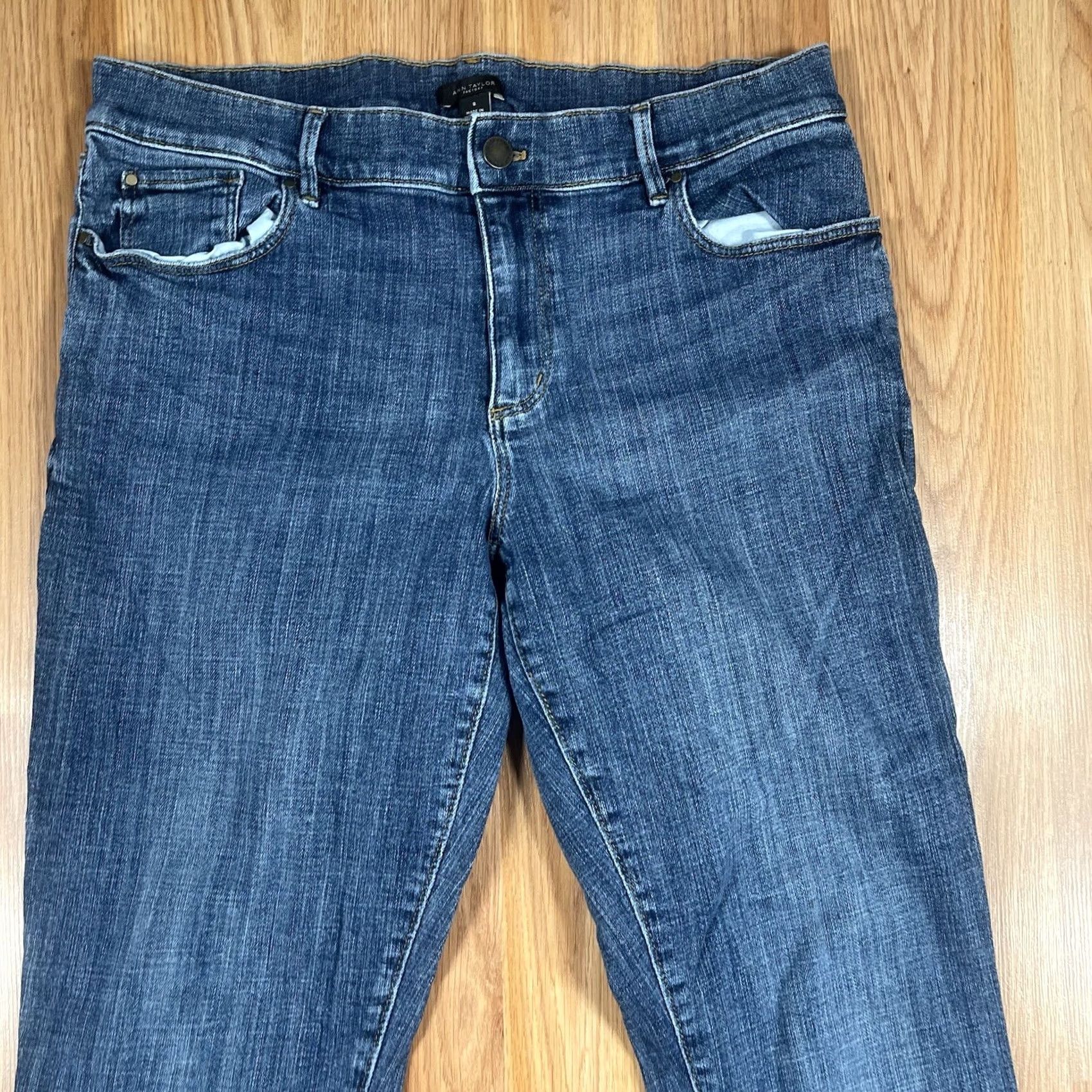 Ann Taylor Ann Taylor Jeans Womens Size 8 Stretch Mid Rise Blue Wash Denim Size 30" / US 8 / IT 44 - 2 Thumbnail