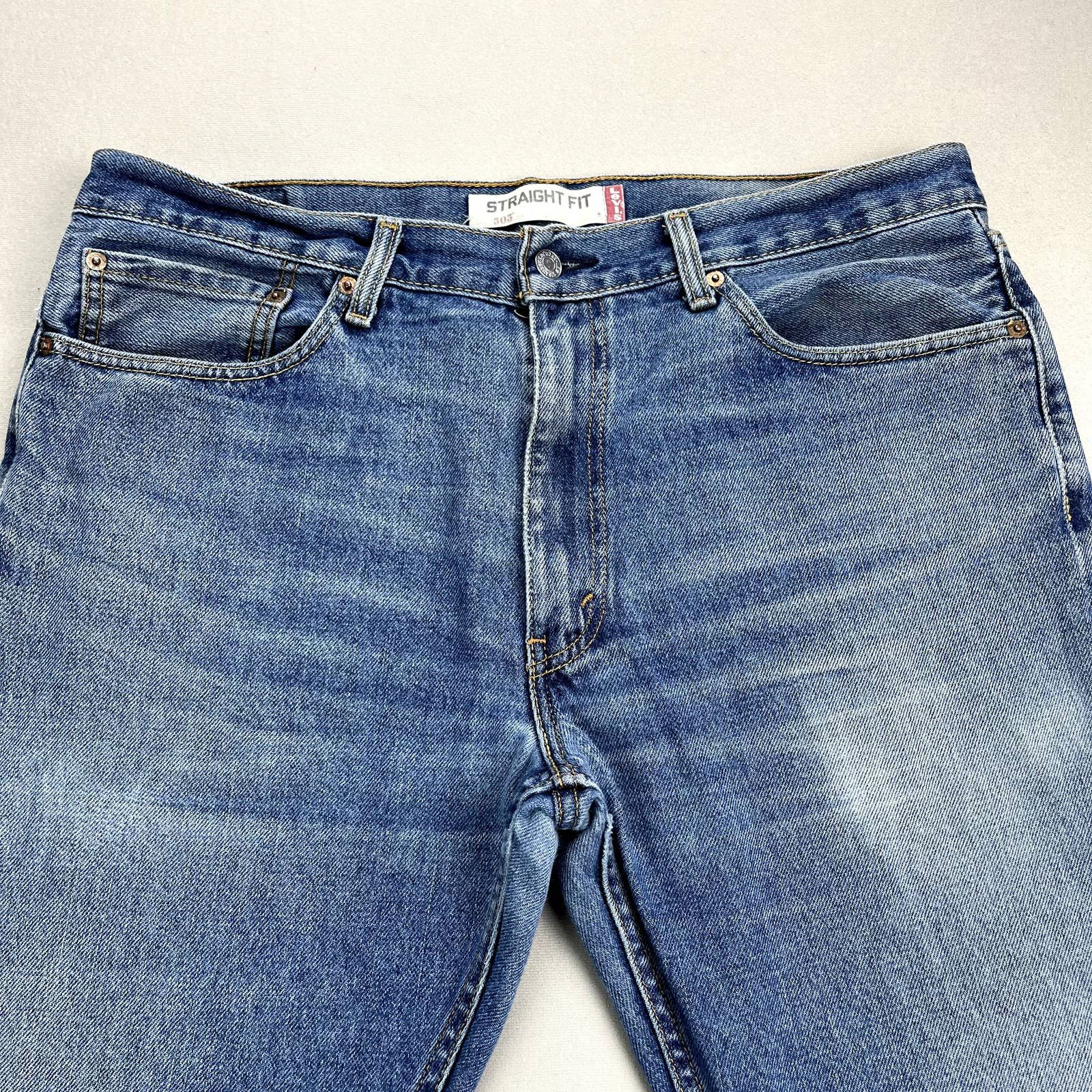 Levi's Levis 505 Jeans Mens 36x29 Blue Denim Regular Fit Stone Wash Size US 36 / EU 52 - 5 Thumbnail