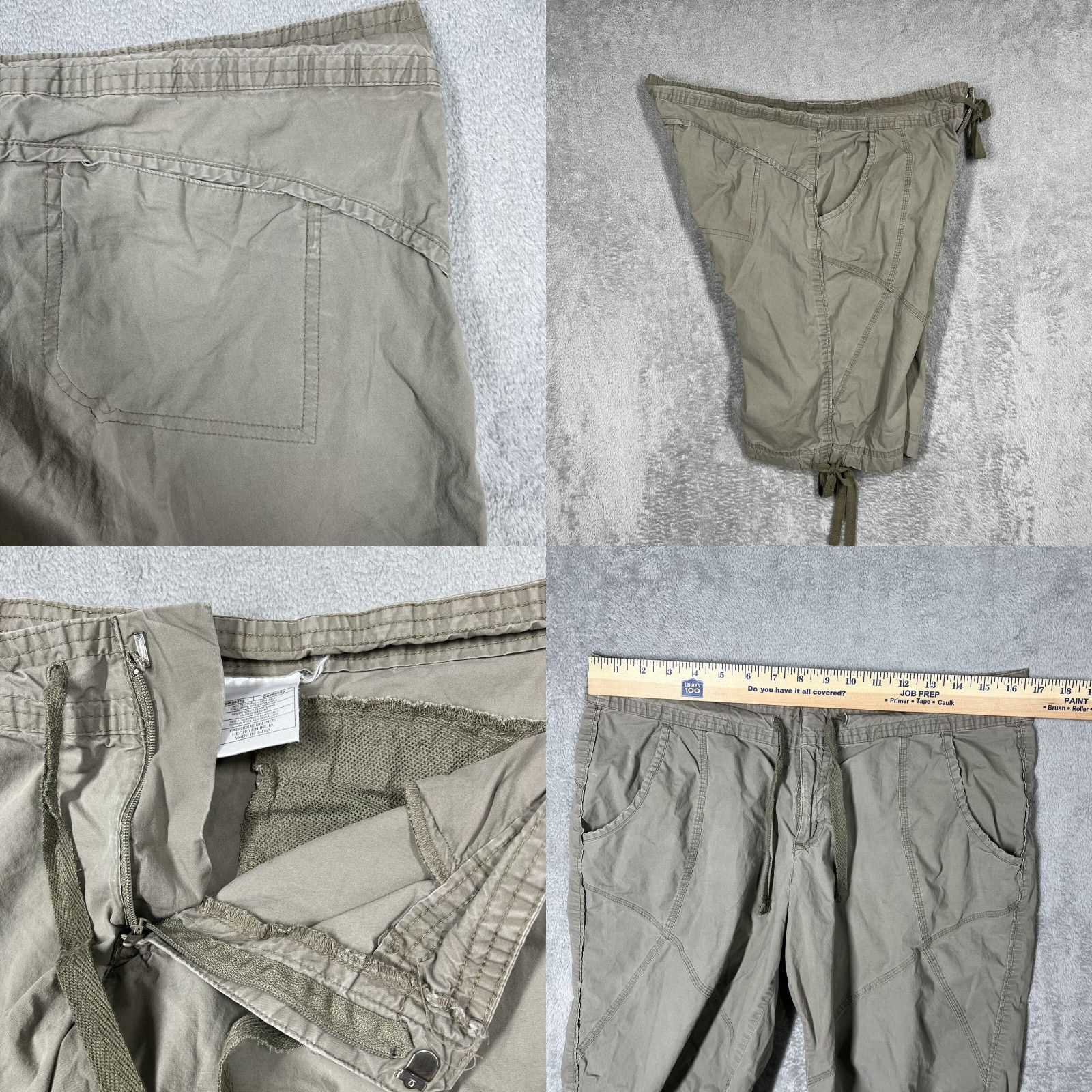 Nike Nike Women's Shorts M Green Outdoor Shorts Pull Drawstring 8-10 Light Gray Outdoor Activewear Womens Size 32" / US 10 / IT 46 - 9 Thumbnail