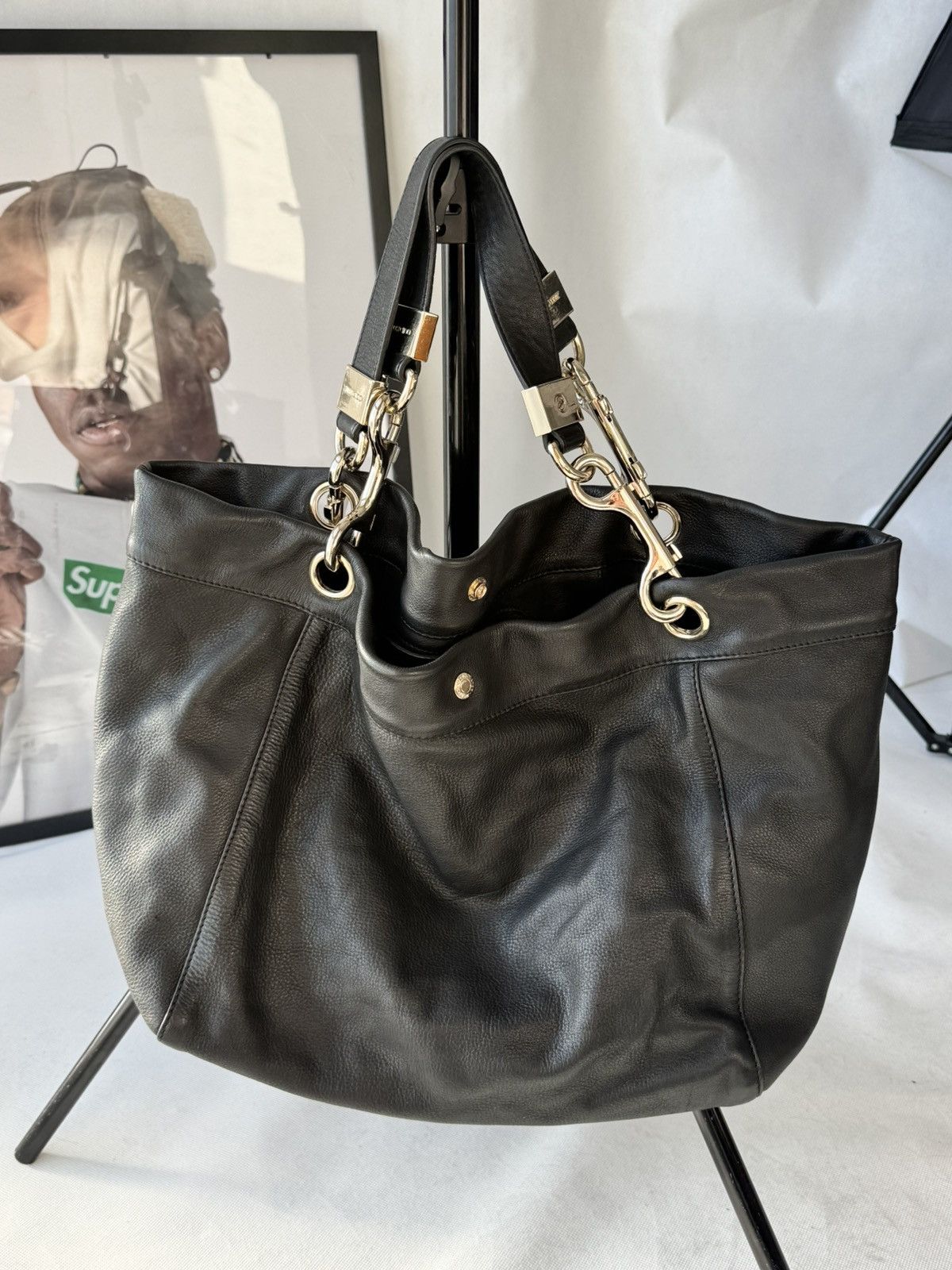 VINTAGE JIMMY CHOO Genuine Leather BALENCIAGA STYLE CITY BAG