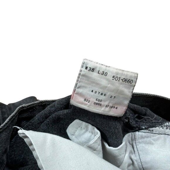 Levi's × Levi's Vintage Clothing Vintage Levis 501-0660 Jeans Mens 36x27 Faded Black, Raw Hem Size US 36 / EU 52 - 12 Thumbnail