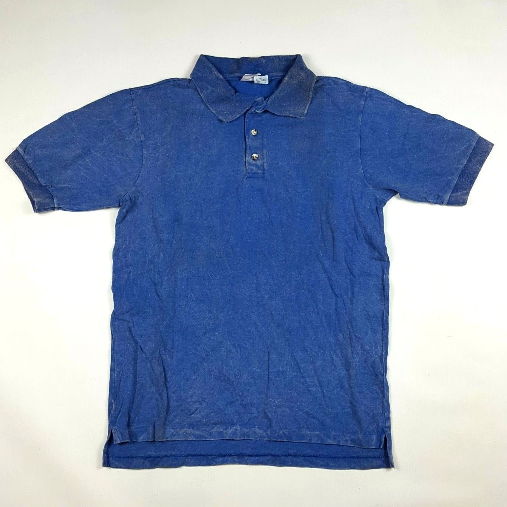 Vintage VINTAGE Whang Polo Shirt Men Gray Blue 90s Grunge Surf Sports Collared Short Sleeve Shirt Size US M / EU 48-50 / 2 - 2 Thumbnail