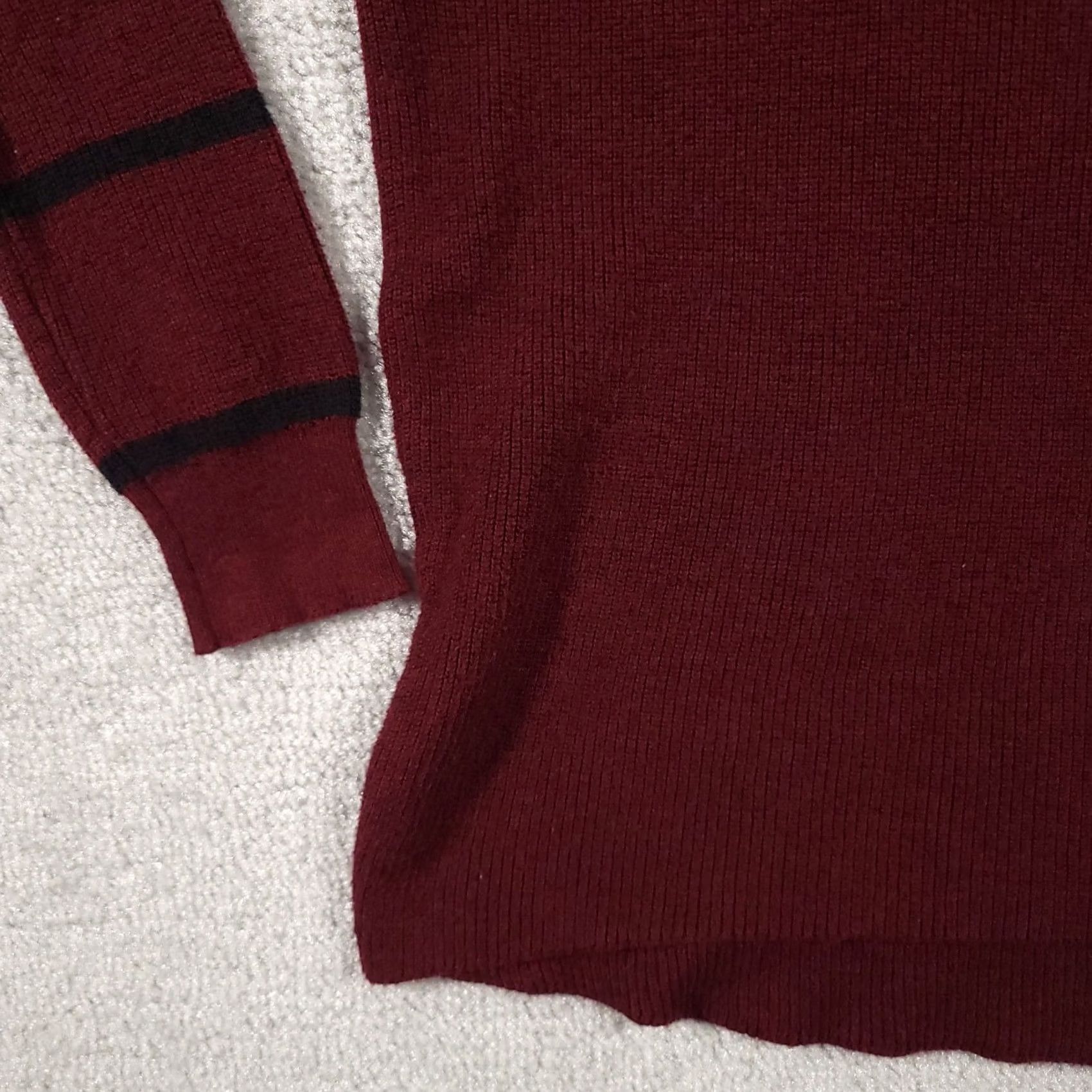 American Eagle Outfitters American Eagle Outfitters Sweater Women's XS Burgundy Mock Neck Pullover Casual Knit Lightweight Long Sleeve Size XS / US 0-2 / IT 36-38 - 4 Thumbnail