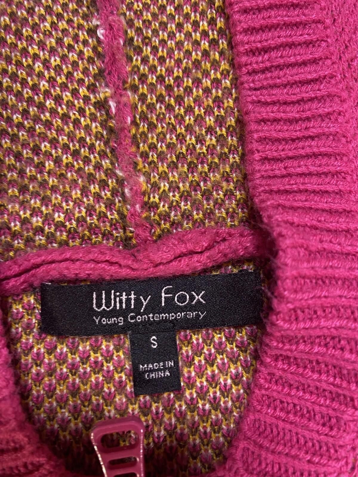 Fox Racing Women Sweater Small Knitted Pink Butterflies Witty Fox Size S / US 4 / IT 40 - 4 Thumbnail