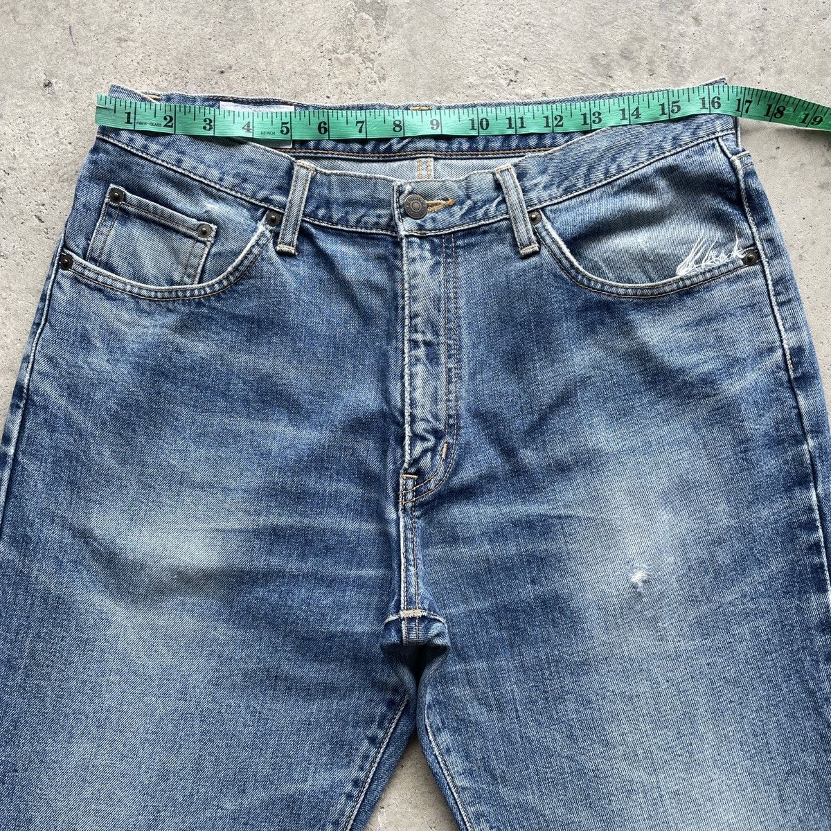 Edwin Vintage Edwin 403 Jeans Faded Denim Pants W33x29.5 Size US 33 - 5 Thumbnail