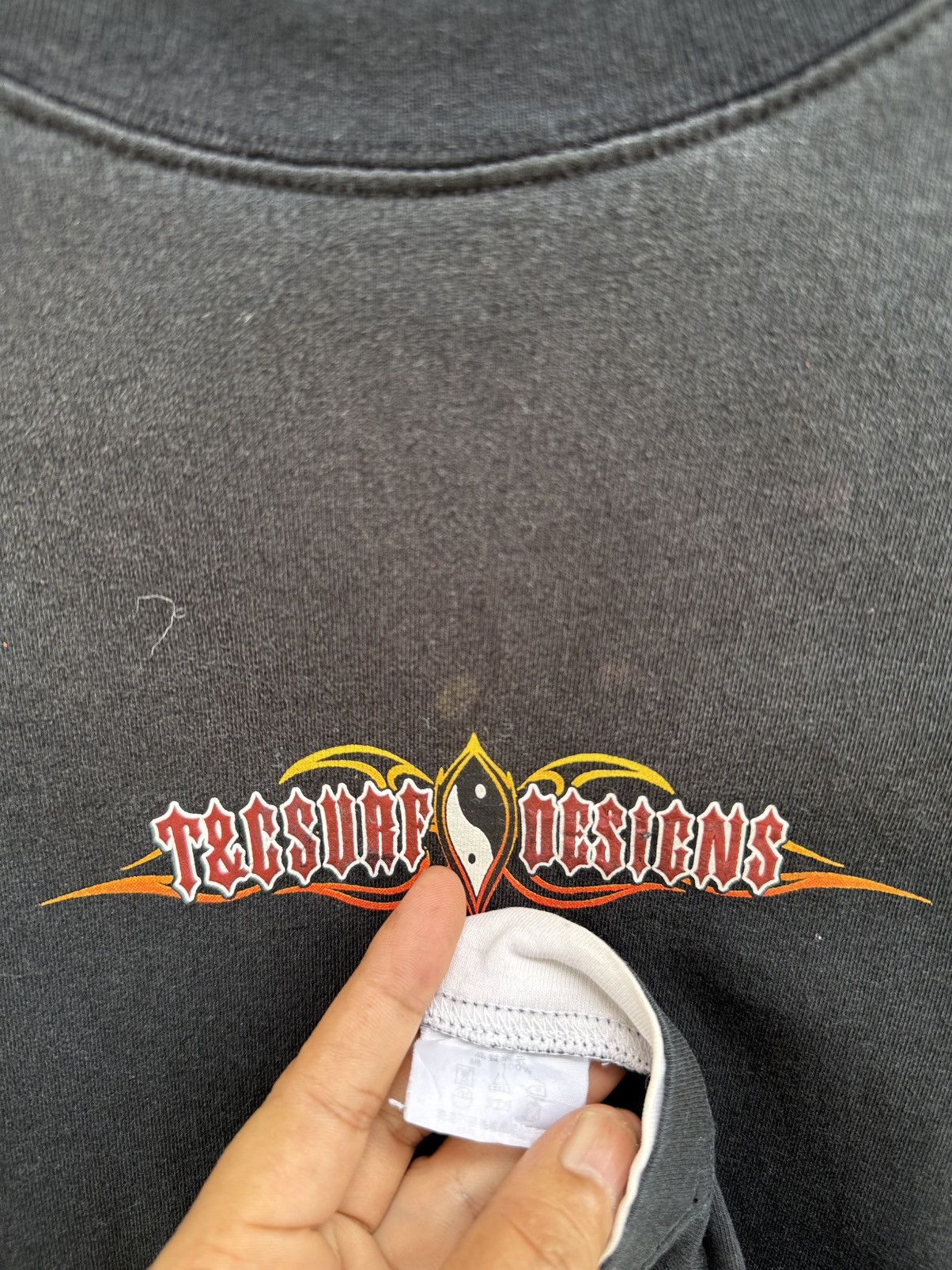 West Coast Choppers Thrashed Y2K T&C Surf Designs Flame Double Layer Grunge Tee Size US L / EU 52-54 / 3 - 15 Thumbnail