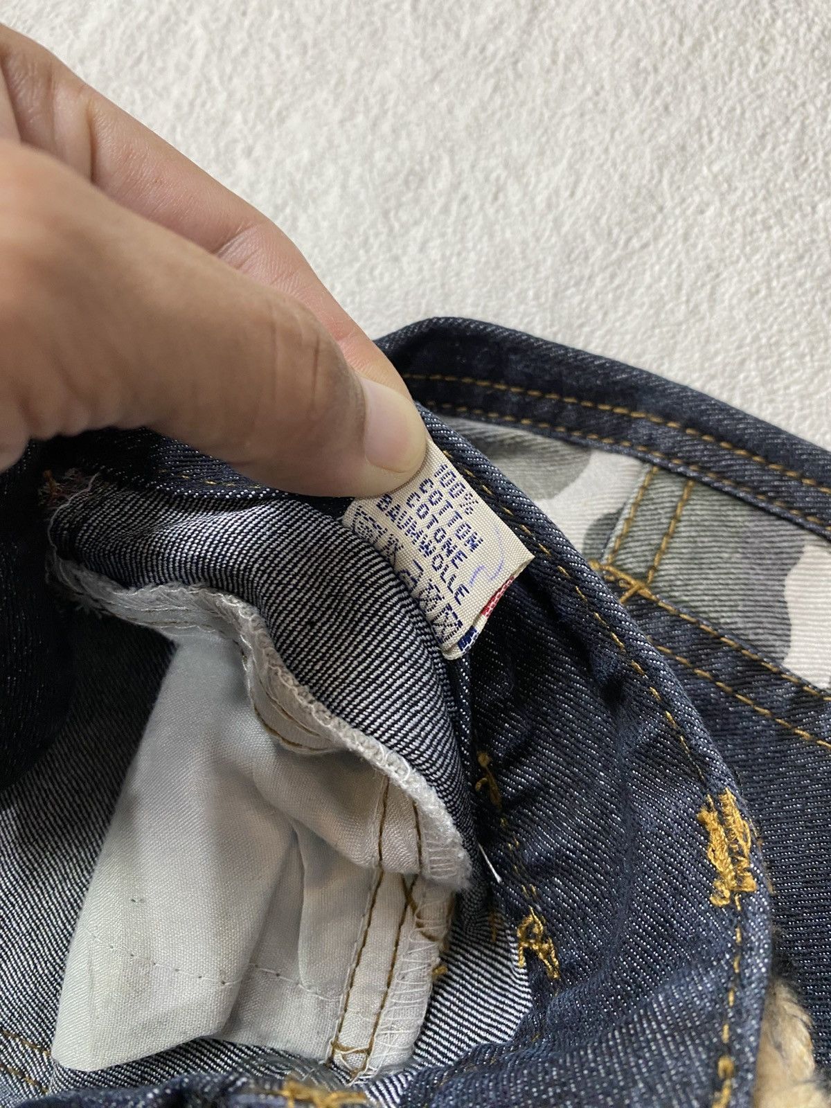 If Six Was Nine × Japanese Brand × Le Grande Bleu (L.G.B.) NWT ! Dunk washed army side list flare jean pant Size US 31 - 6 Thumbnail