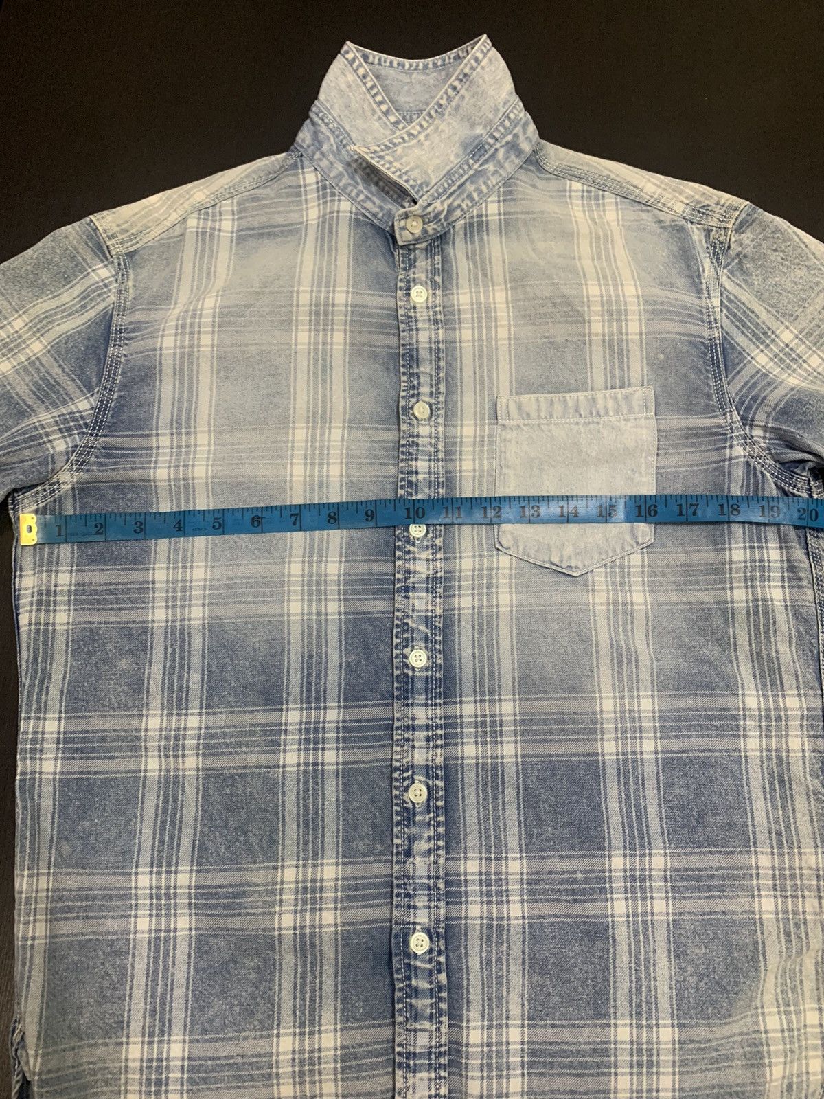 Japanese Brand Purple & Yellow Tartan Denim Shirts Size US M / EU 48-50 / 2 - 10 Thumbnail