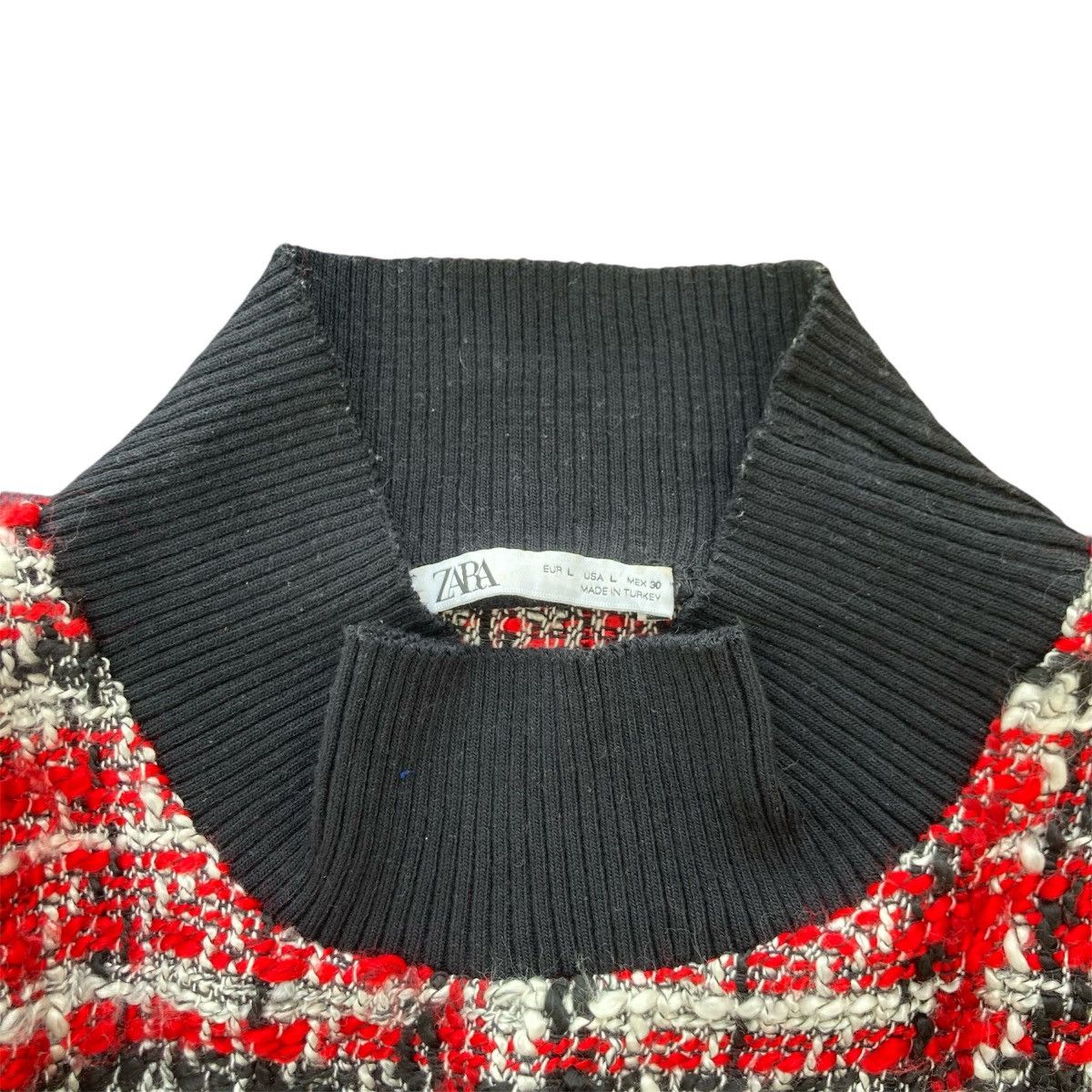 Zara ZARA TWEED SWEATER Size L / US 10 / IT 46 - 6 Thumbnail
