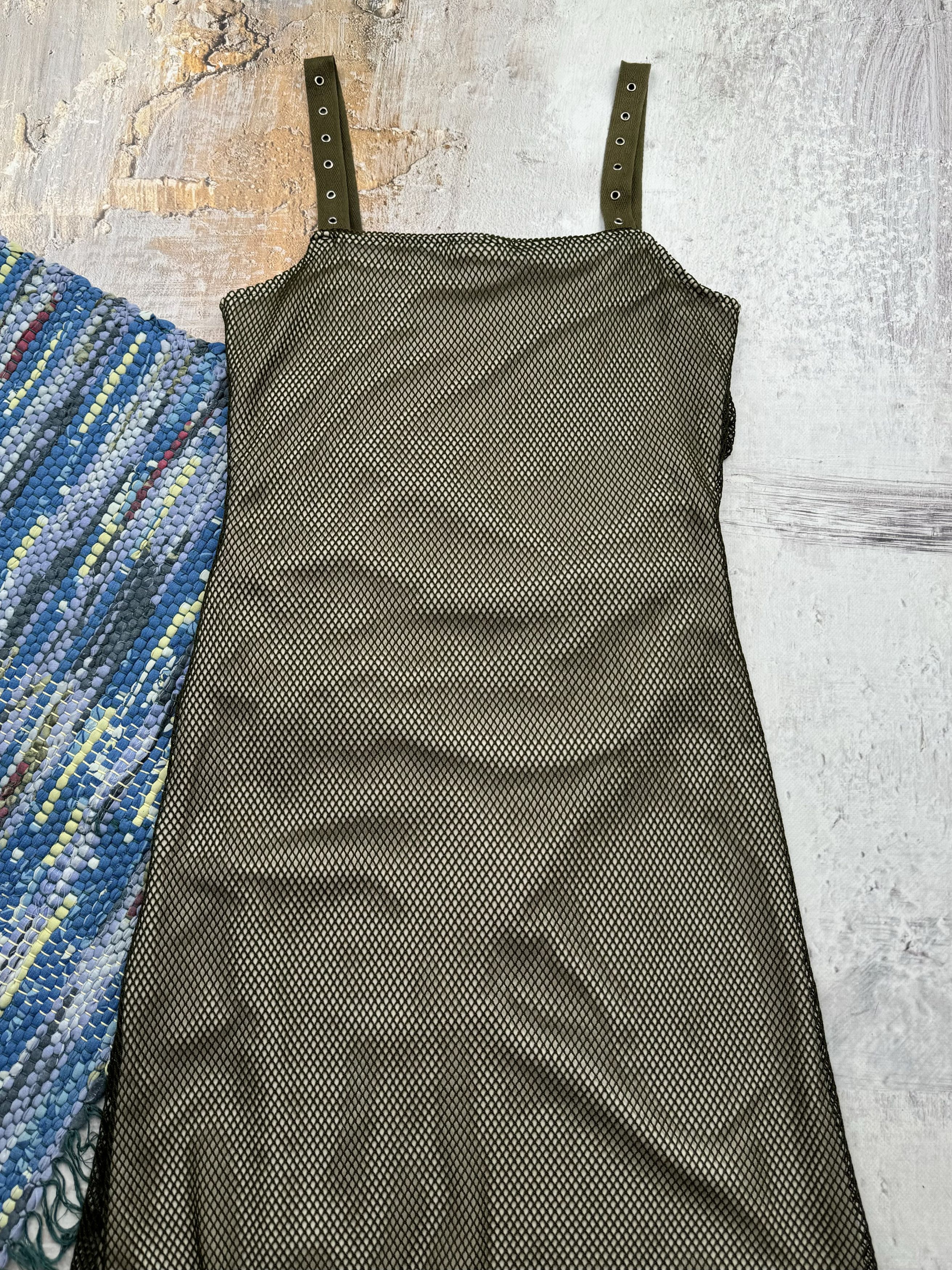 Vintage Vintage Mesh On Top Dress With Bondage A79D15(113) Size S / US 4 / IT 40 - 8 Thumbnail