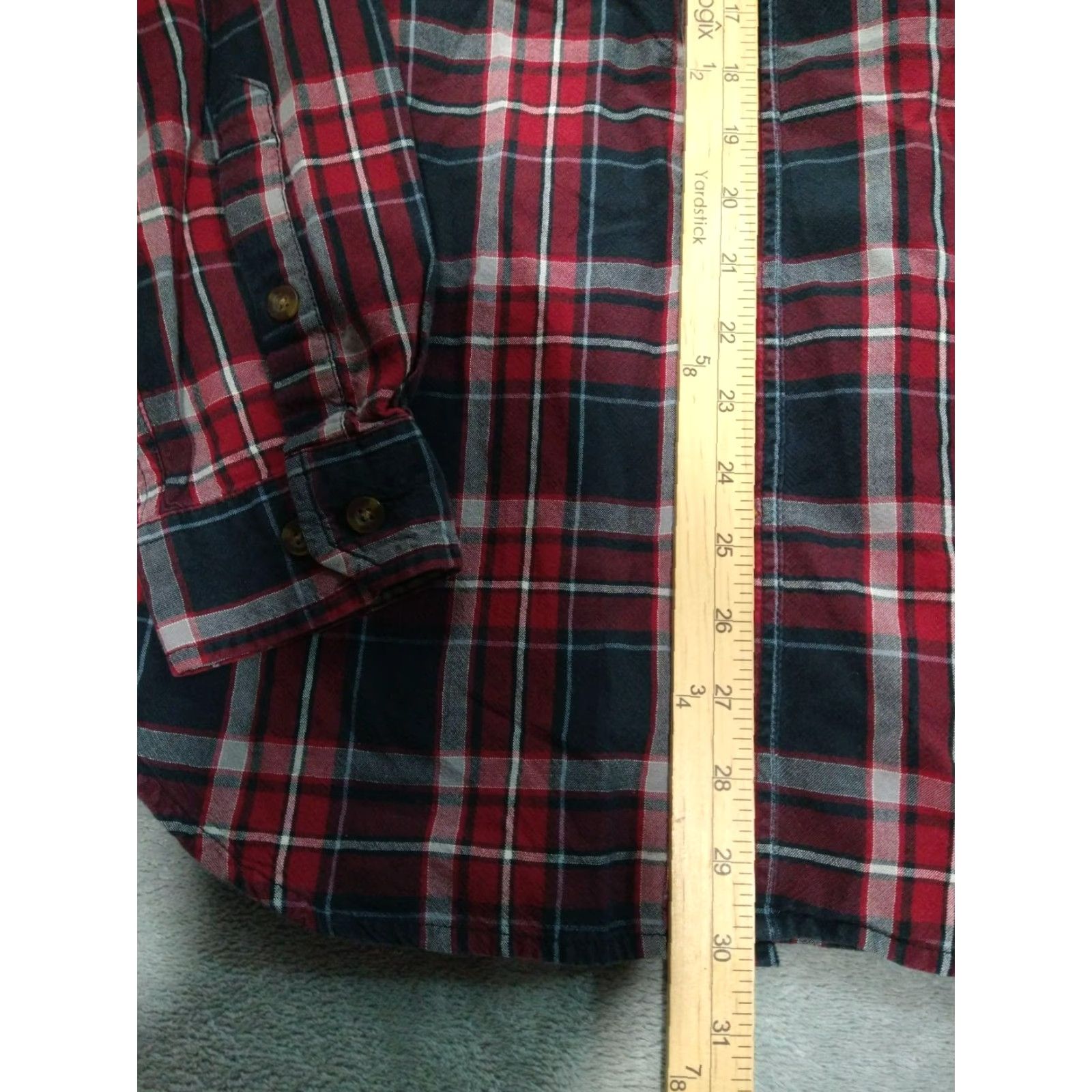 Carhartt Carhartt Shirt Mens Medium Black Red Plaid Relaxed Fit Long Sleeve Button Down Shirt - Carhartt Button-Up Casual Workwear Mens Size US M / EU 48-50 / 2 - 4 Thumbnail