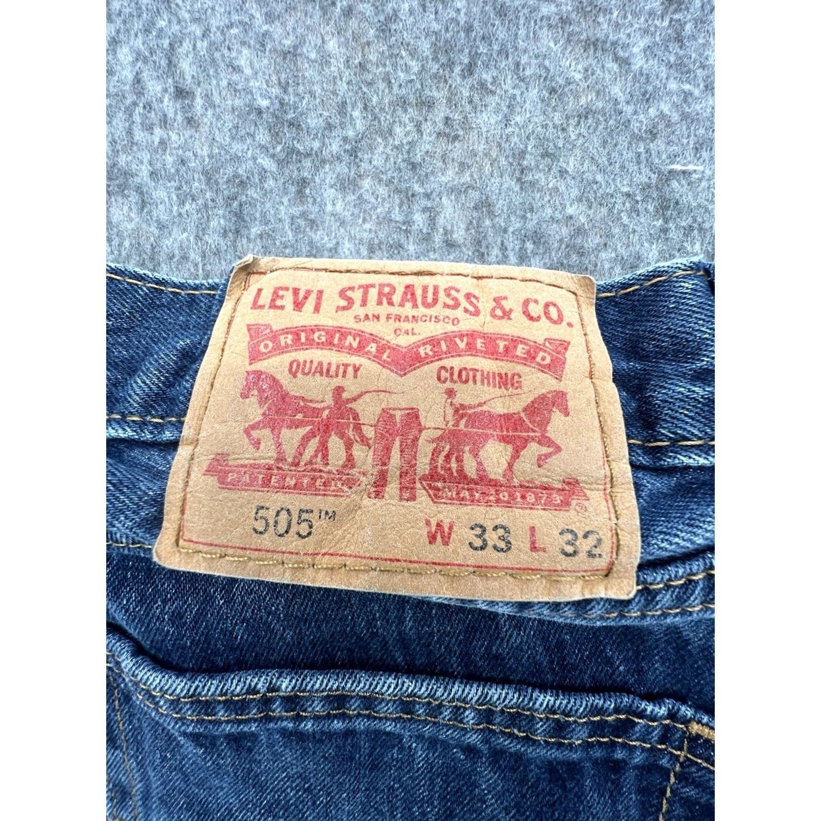 Levi's Levi's 505 Jeans Regular Fit Straight Blue Denim Size 33x32 Mens Size US 33 - 6 Thumbnail
