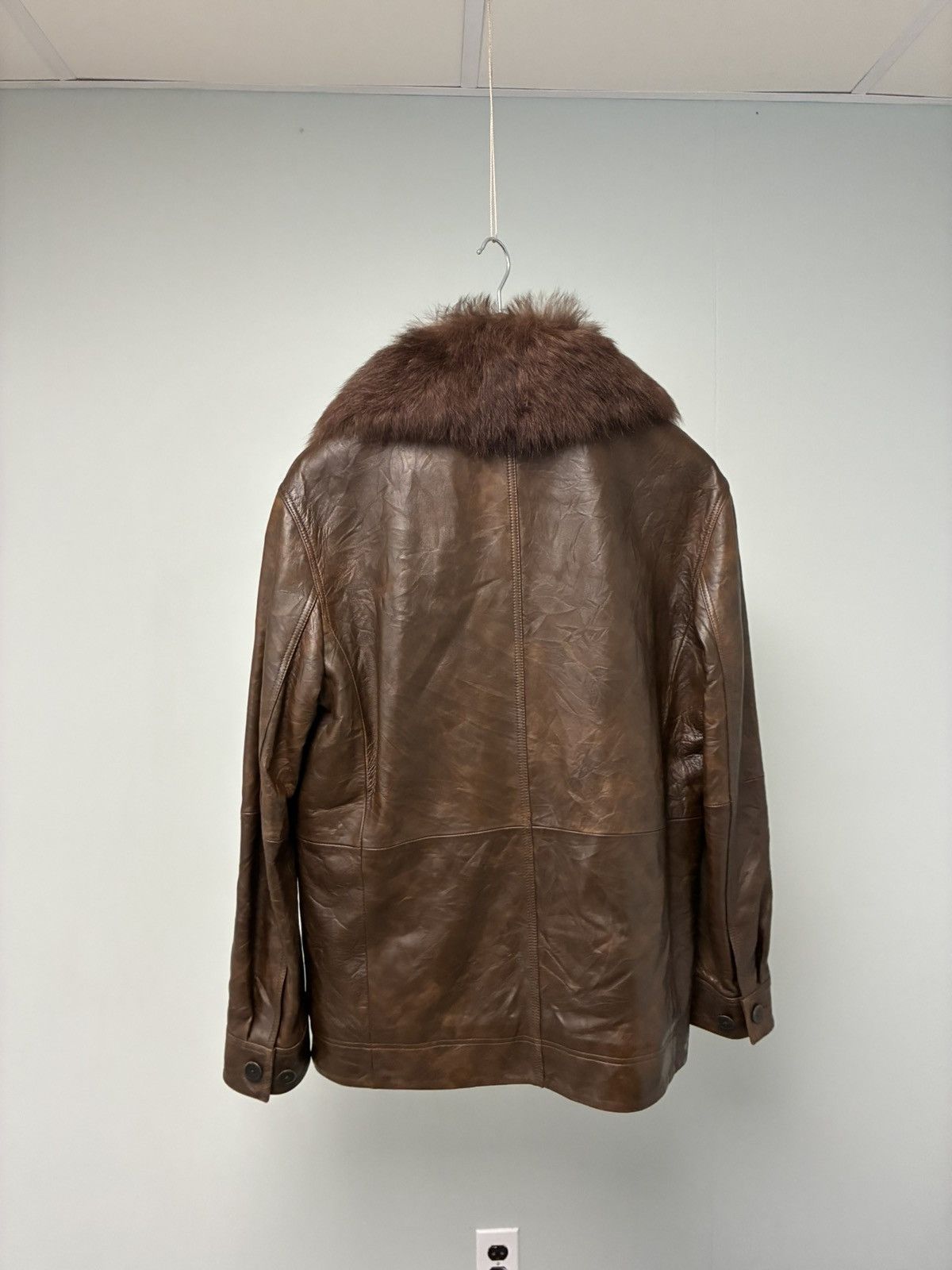 John Varvatos Fox Collar Leather Coat EU 48 USA 38 Size US M / EU 48-50 / 2 - 12 Thumbnail