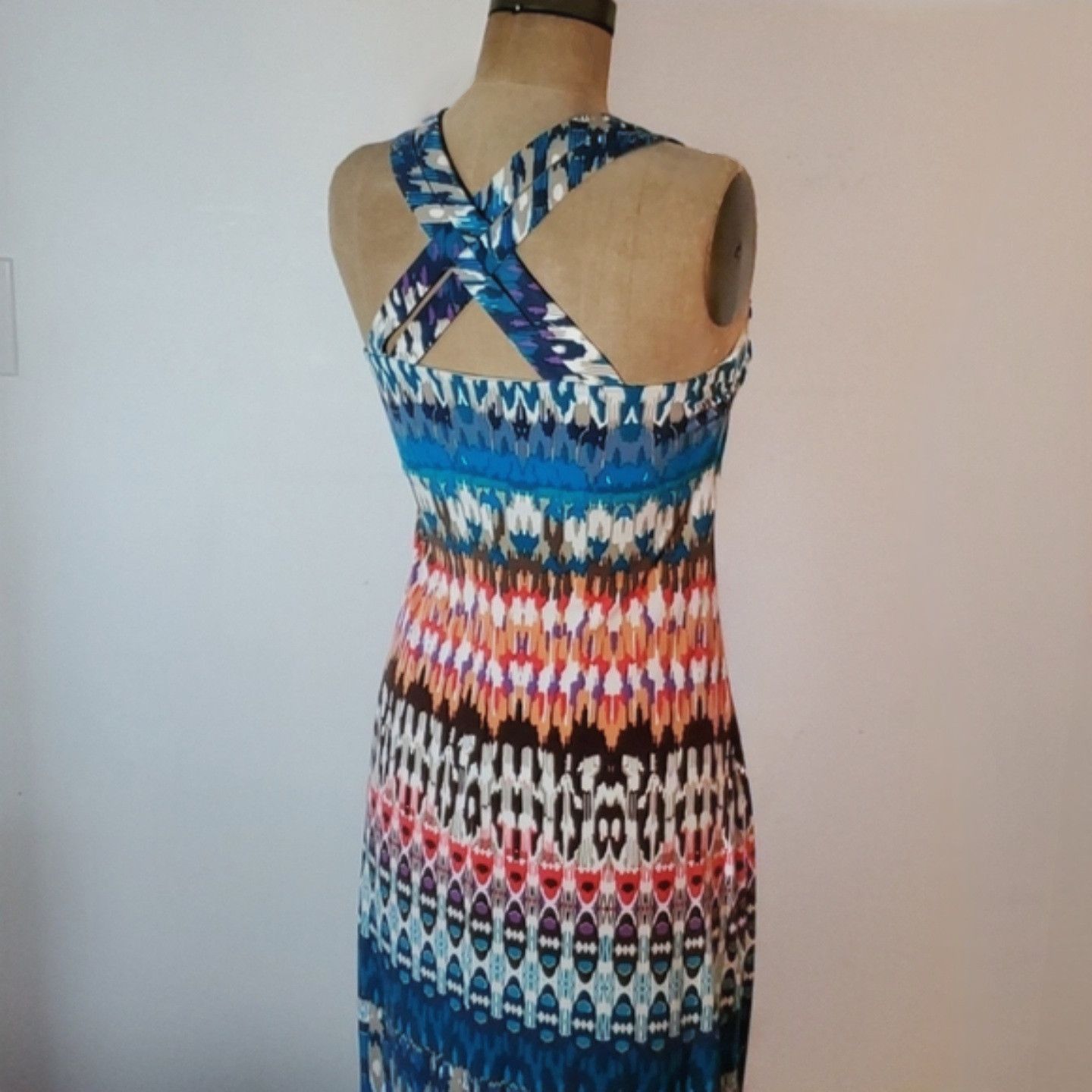 Nicole Miller Nicole Miller Size M Dress Rainbow Maxi Built-in Bra Beaded Size M / US 6-8 / IT 42-44 - 5 Thumbnail