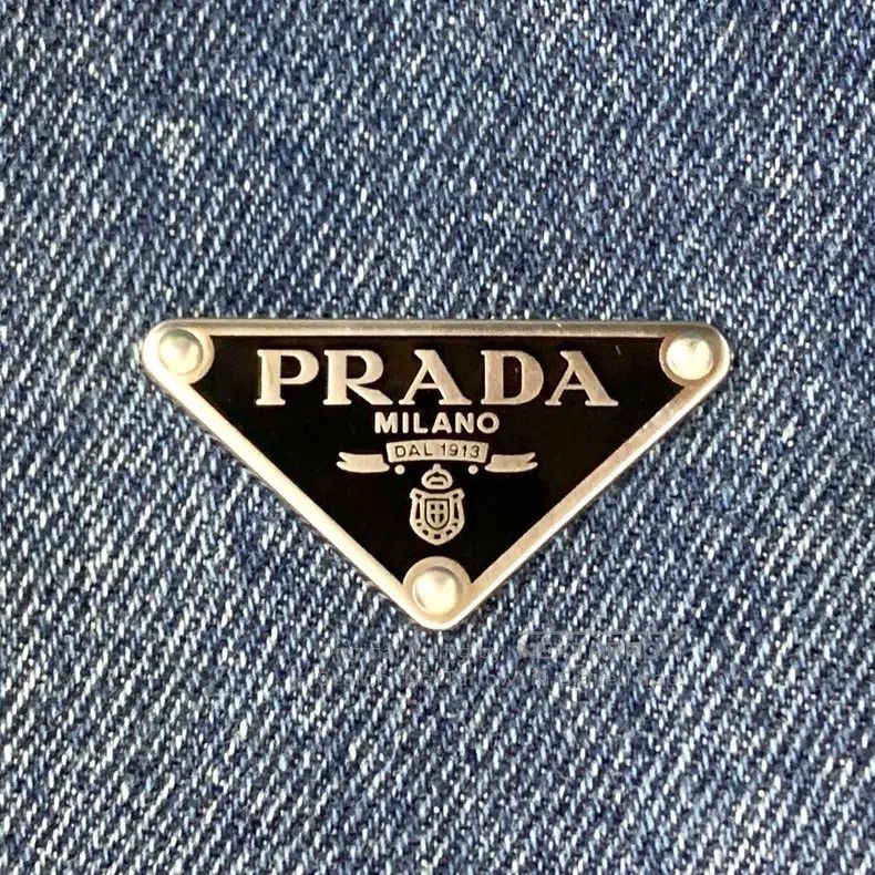 Prada Prada Blue washed old triangle standard cotton lapel singl Size US S / EU 44-46 / 1 - 6 Thumbnail