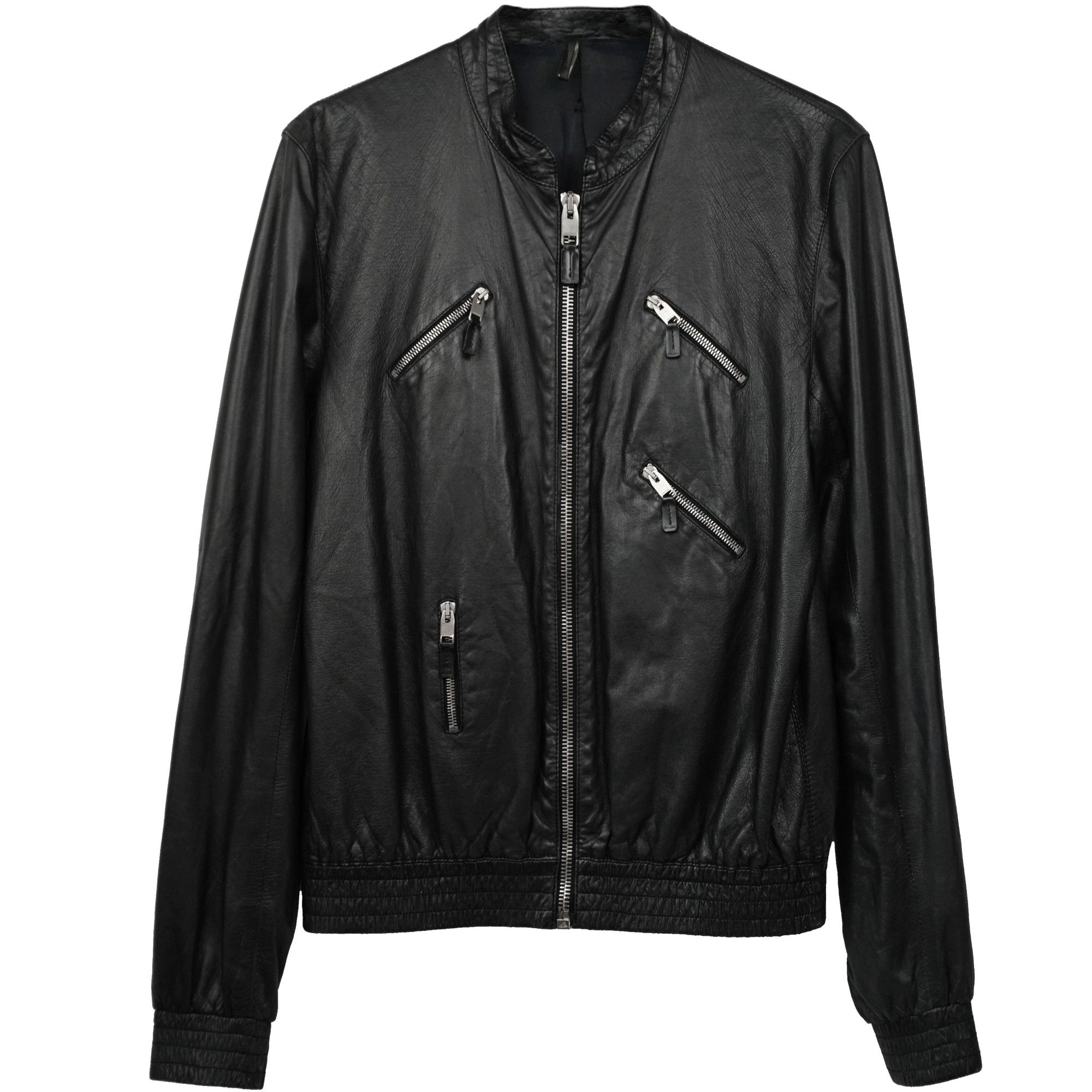 Dior Dior Homme SS06 Black Cafe Racer Leather Jacket sz. 44 | Grailed