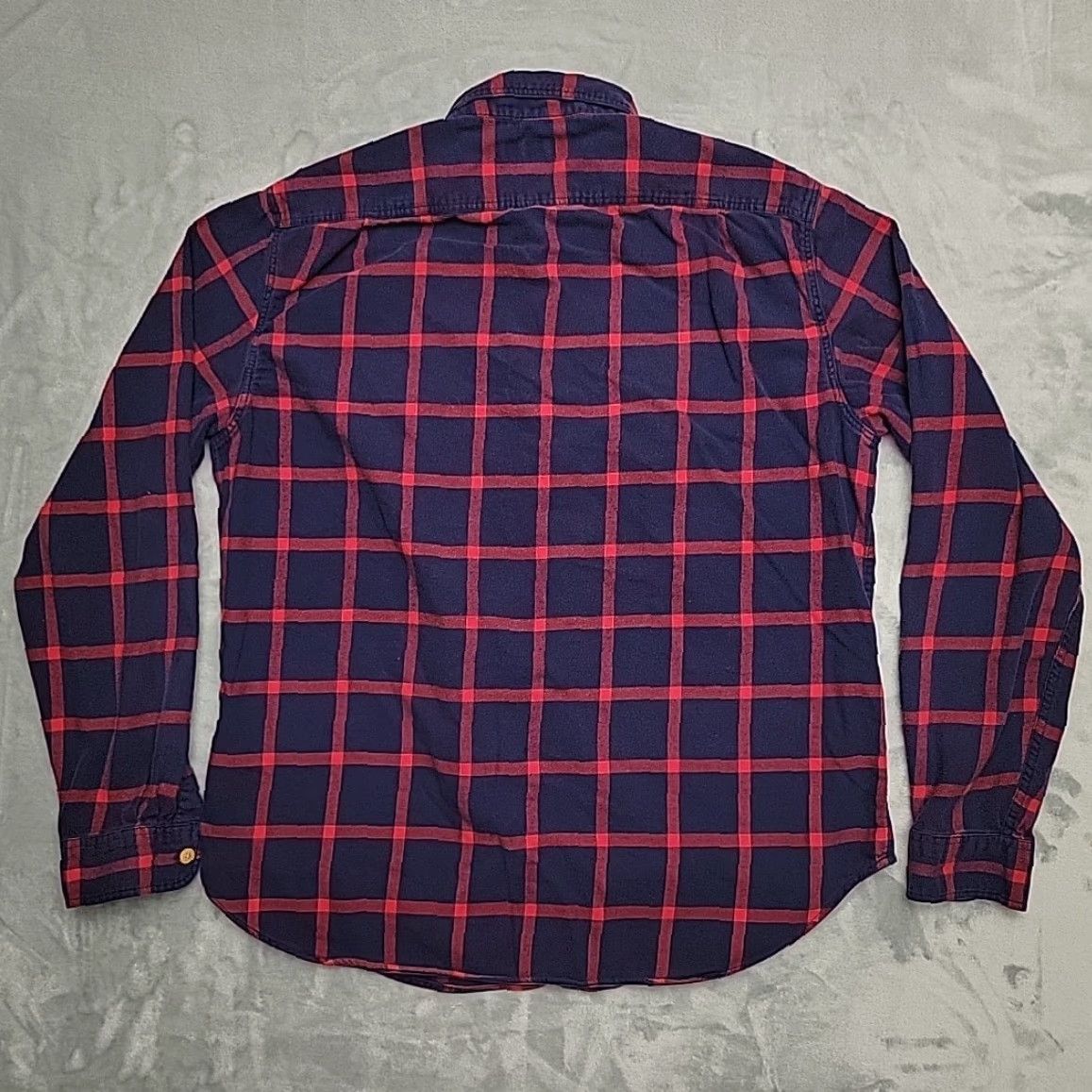 J.Crew VINTAGE J.CREW Shirt Mens L Blue Window Pane Plaid Flannel Cotton Mercantile Classic Size US L / EU 52-54 / 3 - 5 Thumbnail