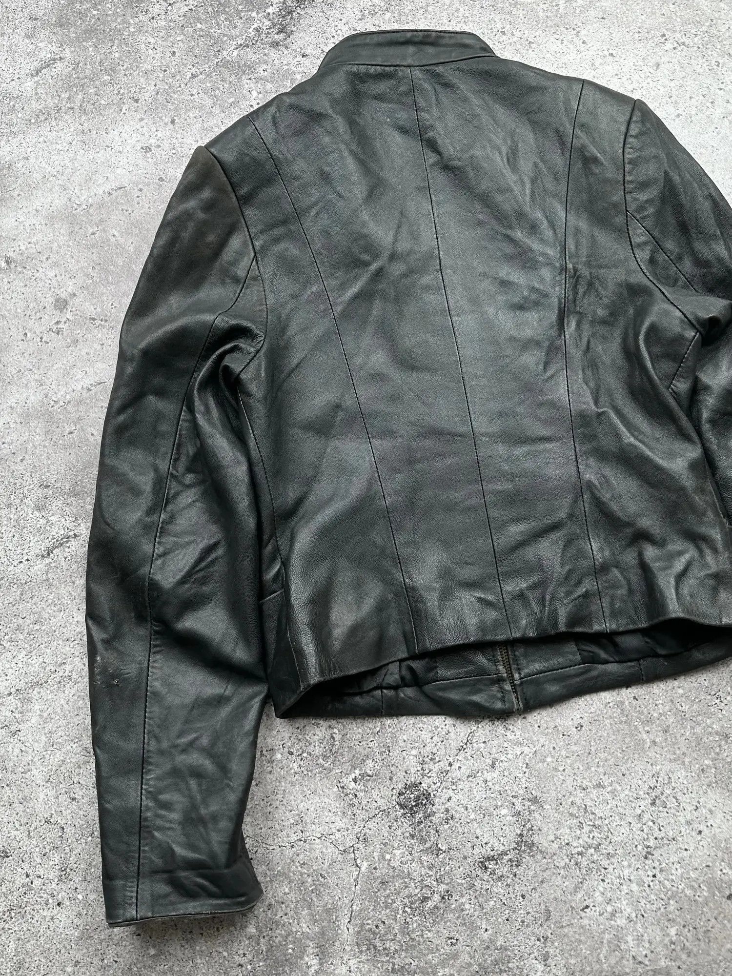 Vintage Vintage Cropped Leather Jacket C389(V7) Size S / US 4 / IT 40 - 9 Thumbnail