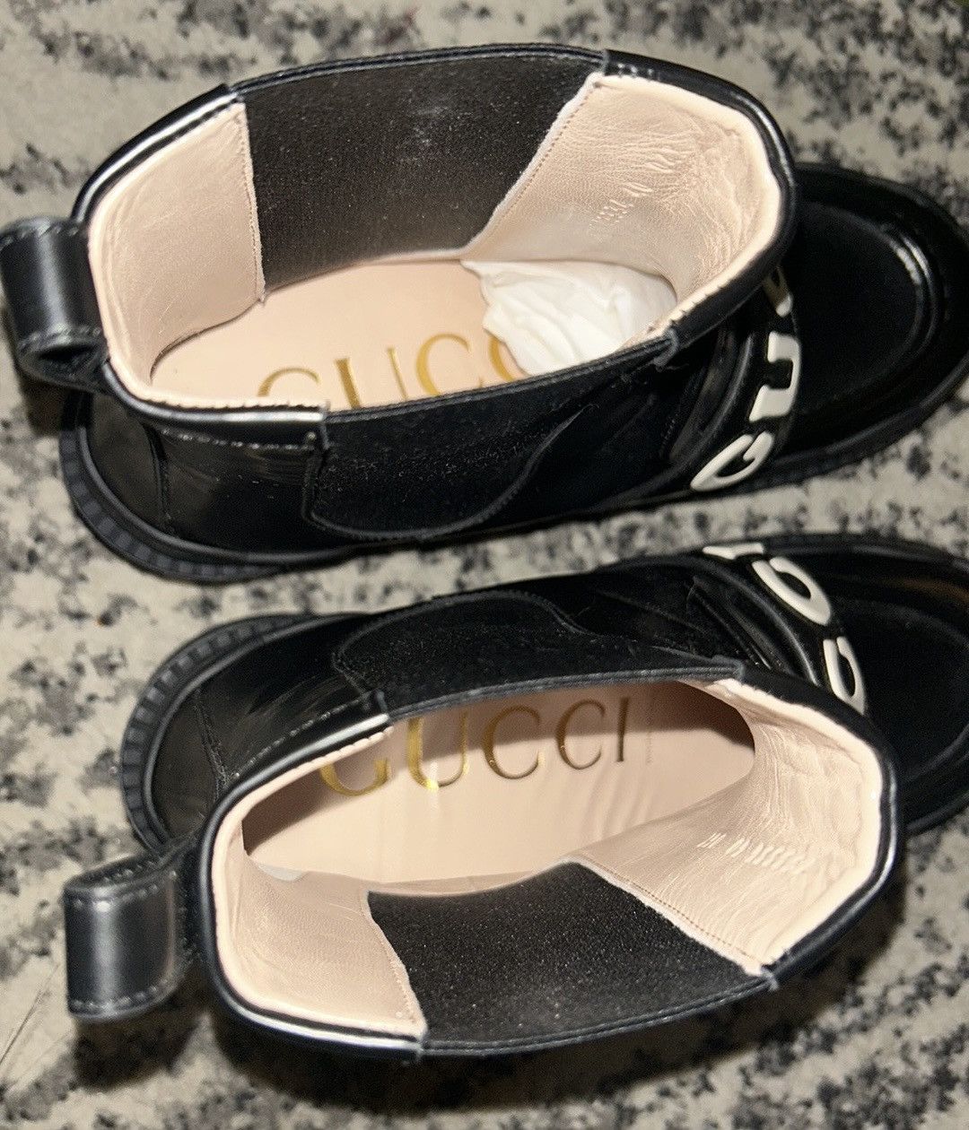 Gucci Gucci 60mm Logo Lettering Leather Boots Size US 10 / IT 40 - 5 Thumbnail