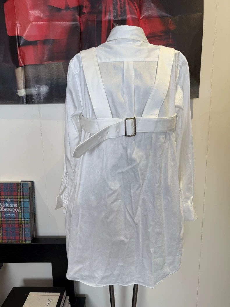 Comme Des Garcons Long Shirt with White Bow Tie