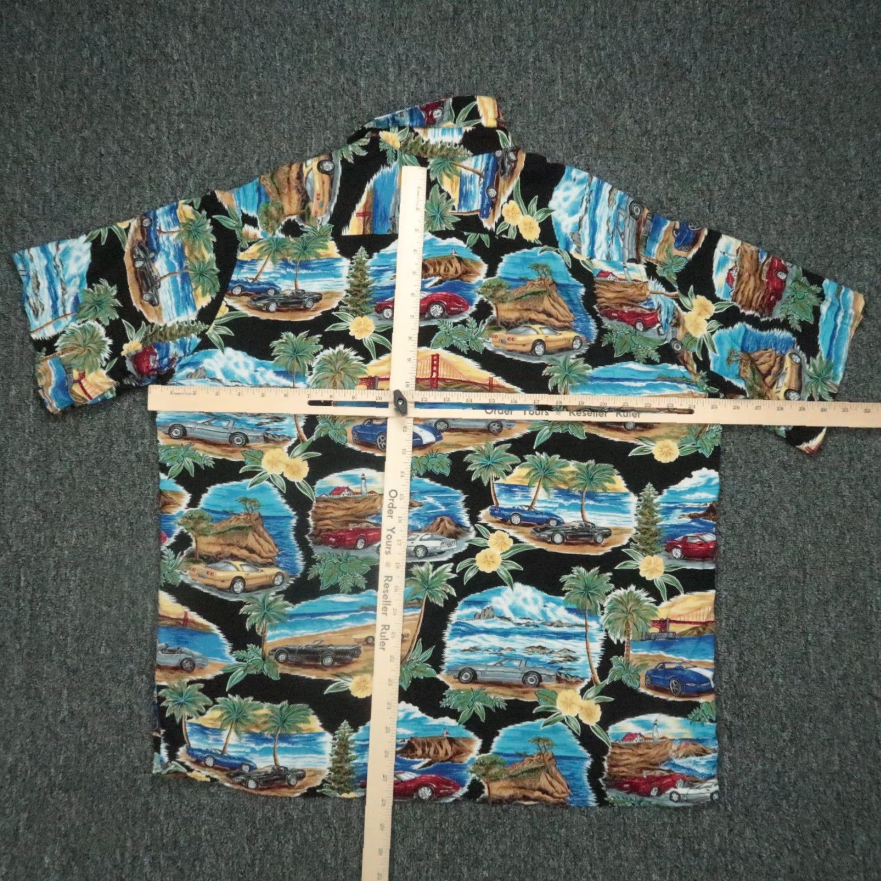 Reyn Spooner VINTAGE Reyn Spooner Shirt Mens XL Black Hawaiian Sports Cars USA Size US XL / EU 56 / 4 - 5 Thumbnail
