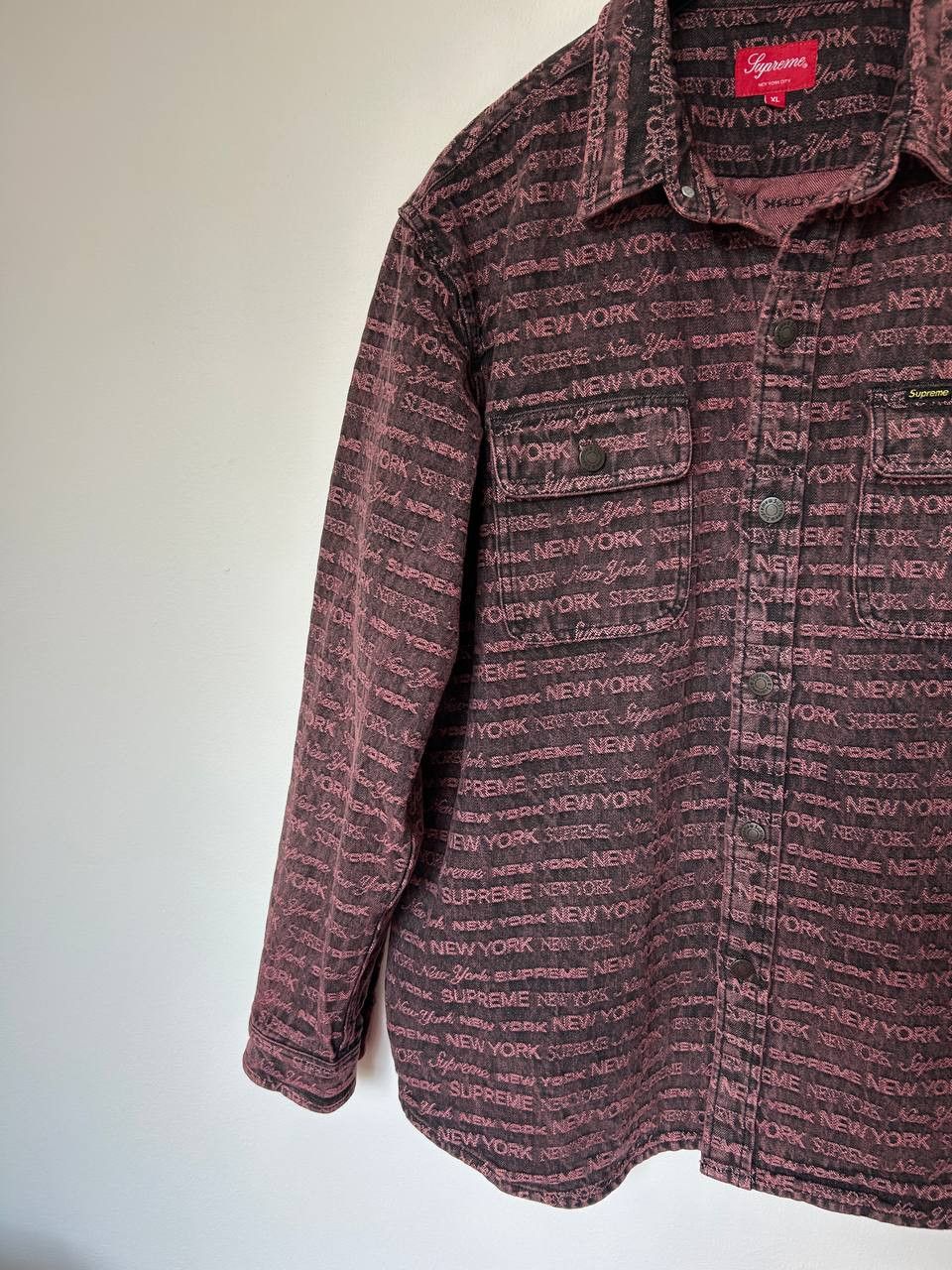 Supreme Supreme Multi Type Jacquard Denim Shirt Overshirt Jacket Size US XL / EU 56 / 4 - 12 Thumbnail