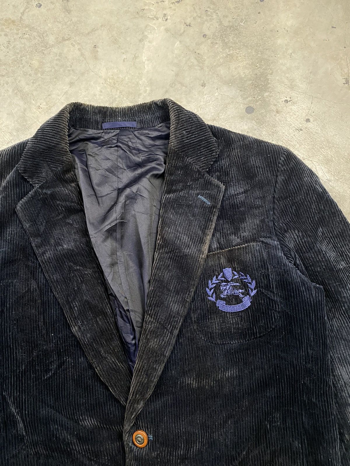 Burberry × Burberry Prorsum Vintage Burberrys’ Velvet Blazer Jacket Size US L / EU 52-54 / 3 - 2 Thumbnail