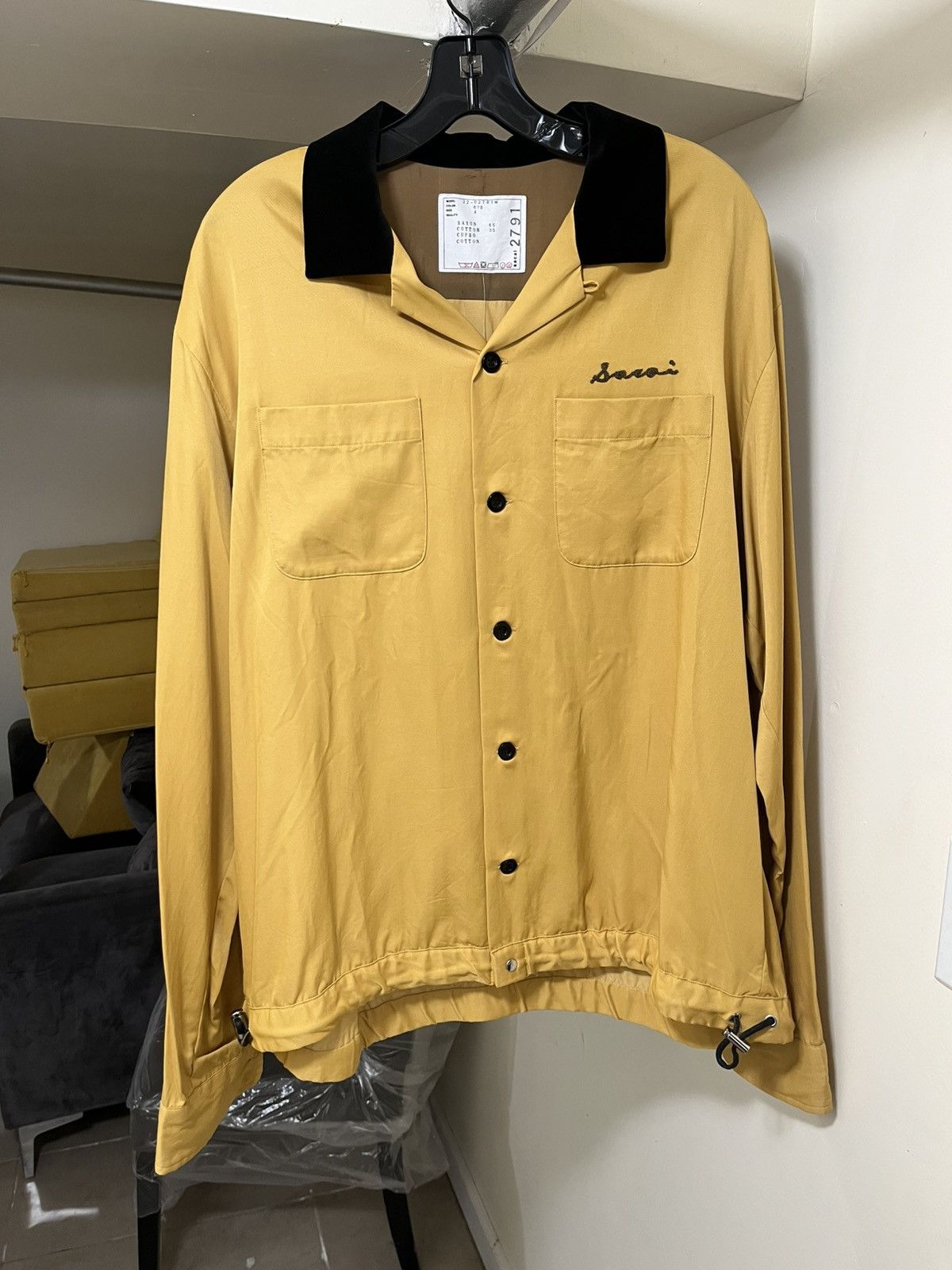 Sacai Sacai Cotton Twill Button Up Bowling Shirt. Sz 4 Size US XL / EU 56 / 4 - 1 Thumbnail