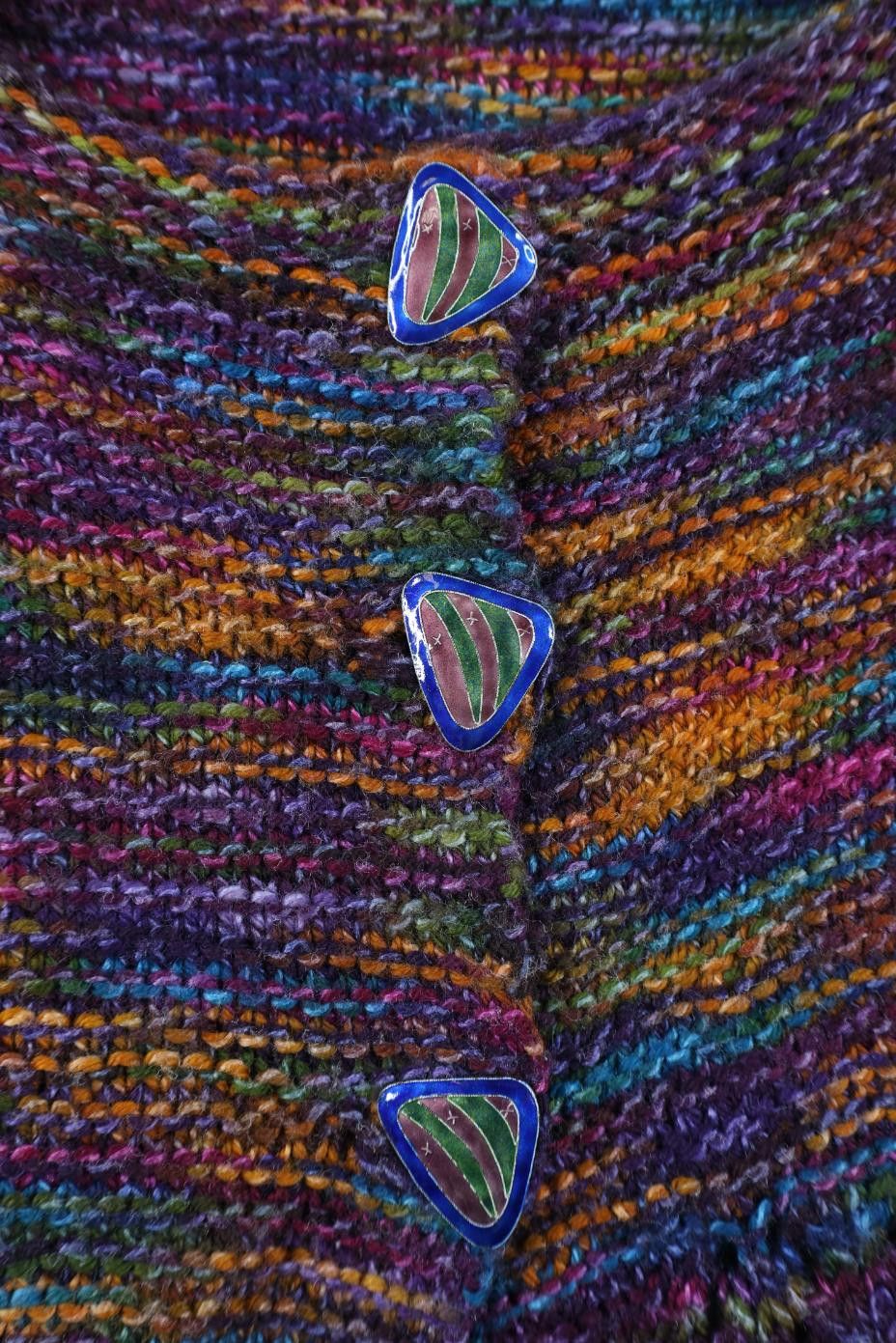 Vintage Vintage 90s Babydoll Bella Fairy Rainbow Sleeve Sweater Size S / US 4 / IT 40 - 4 Thumbnail