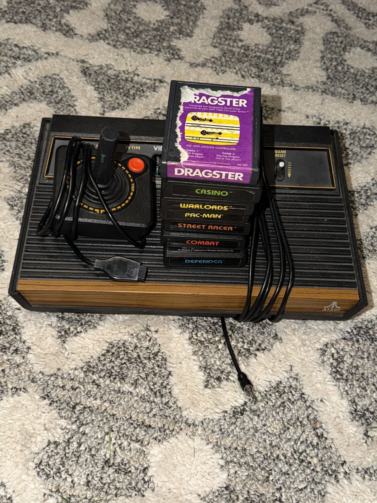 Other Atari 2600 Video Game Console With 7 Games Bundle Vintage Size ONE SIZE - 2 Thumbnail