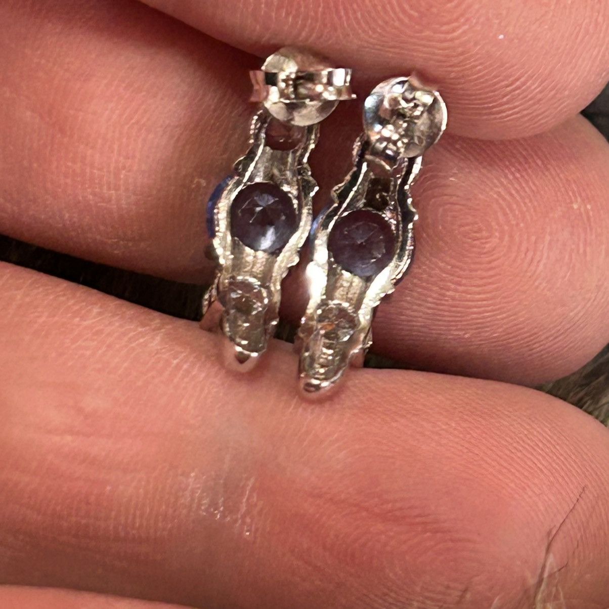 Jewelry Freida Rothman triple stone half hoop sterling earrings NIB Size ONE SIZE - 10 Thumbnail