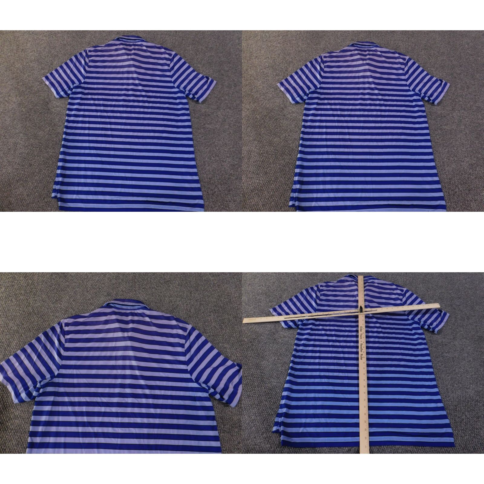 RLX Ralph Lauren RLX Ralph Lauren Polo Shirt Mens XL Blue Striped Golf Athletic Stretch Shirt Size US XL / EU 56 / 4 - 8 Thumbnail