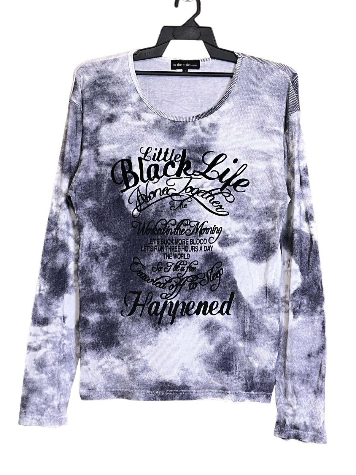 In The Attic ARCHIVE “IN THE ATTIC” HOMME LITTLE BLACK LIFE L/S TEE SHIRT Size US L / EU 52-54 / 3 - 1 Thumbnail