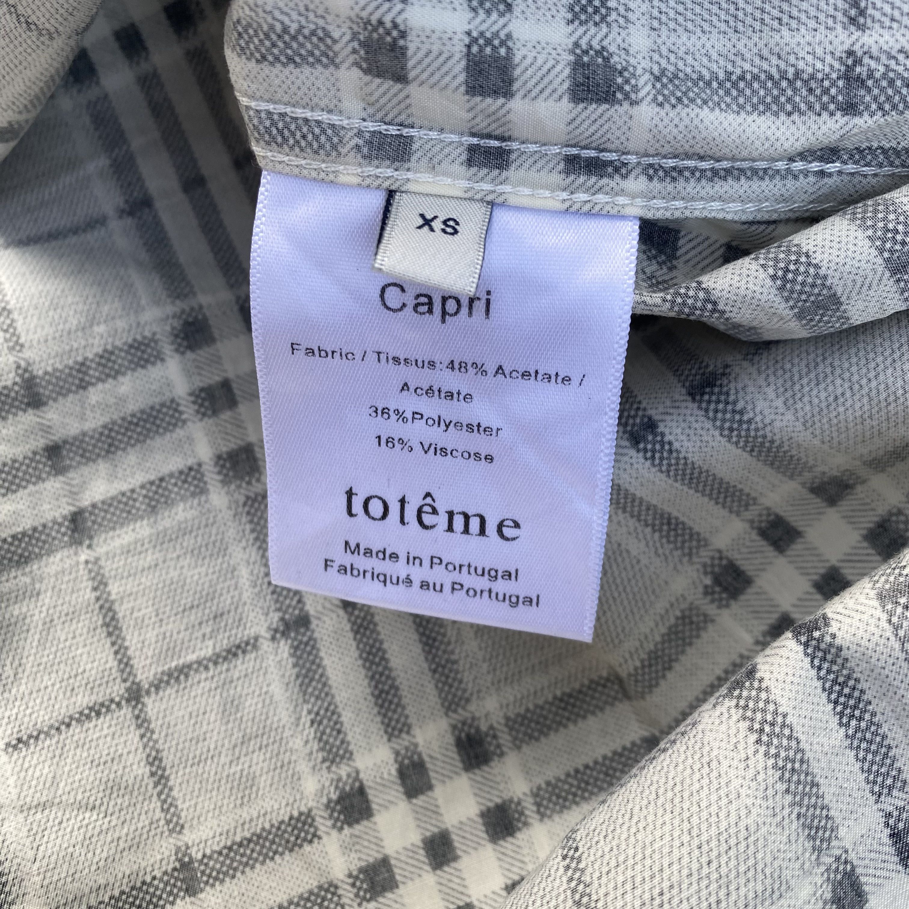 Toteme Toteme checked capri in grey black shirt Size XS / US 0-2 / IT 36-38 - 9 Thumbnail
