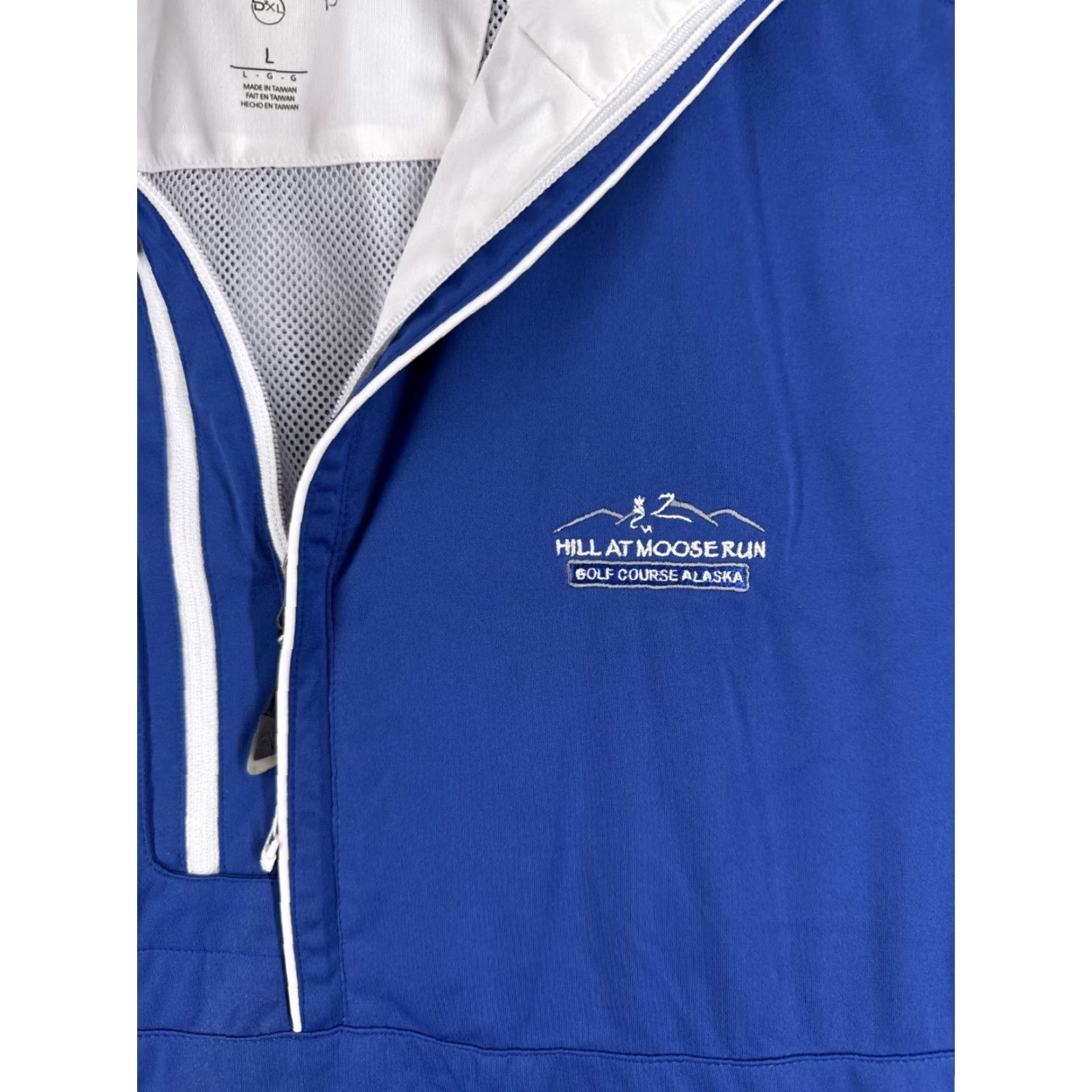 Vintage Antigua Mens Sweater Pullover 1/4 Zip Blue White Lightweight Mock Neck Long Sleeve Regular Size L Casual Golf Size US L / EU 52-54 / 3 - 6 Thumbnail