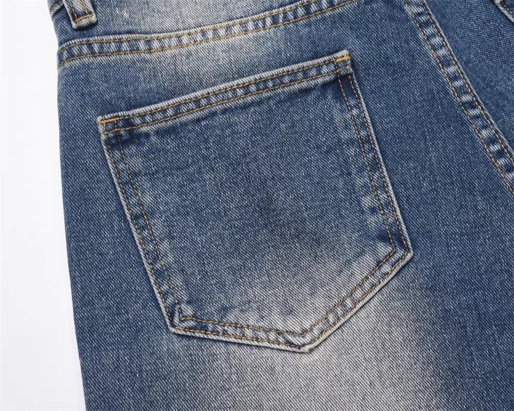 Japanese Brand × Jean Men's Street Vintage Contrast Washed Straight Jeans Size US 32 / EU 48 - 6 Thumbnail