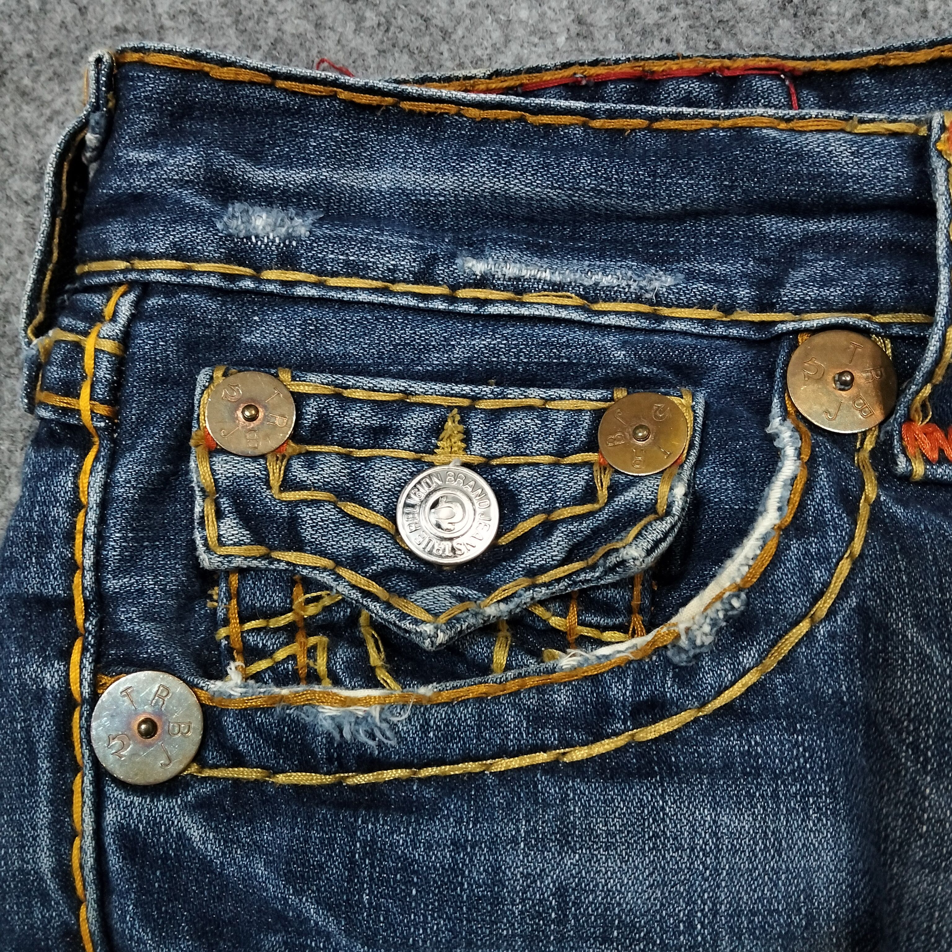 True Religion 🔥 True Religion Joey Super T Distressed Denim - Made in USA Size US 32 / EU 48 - 5 Thumbnail