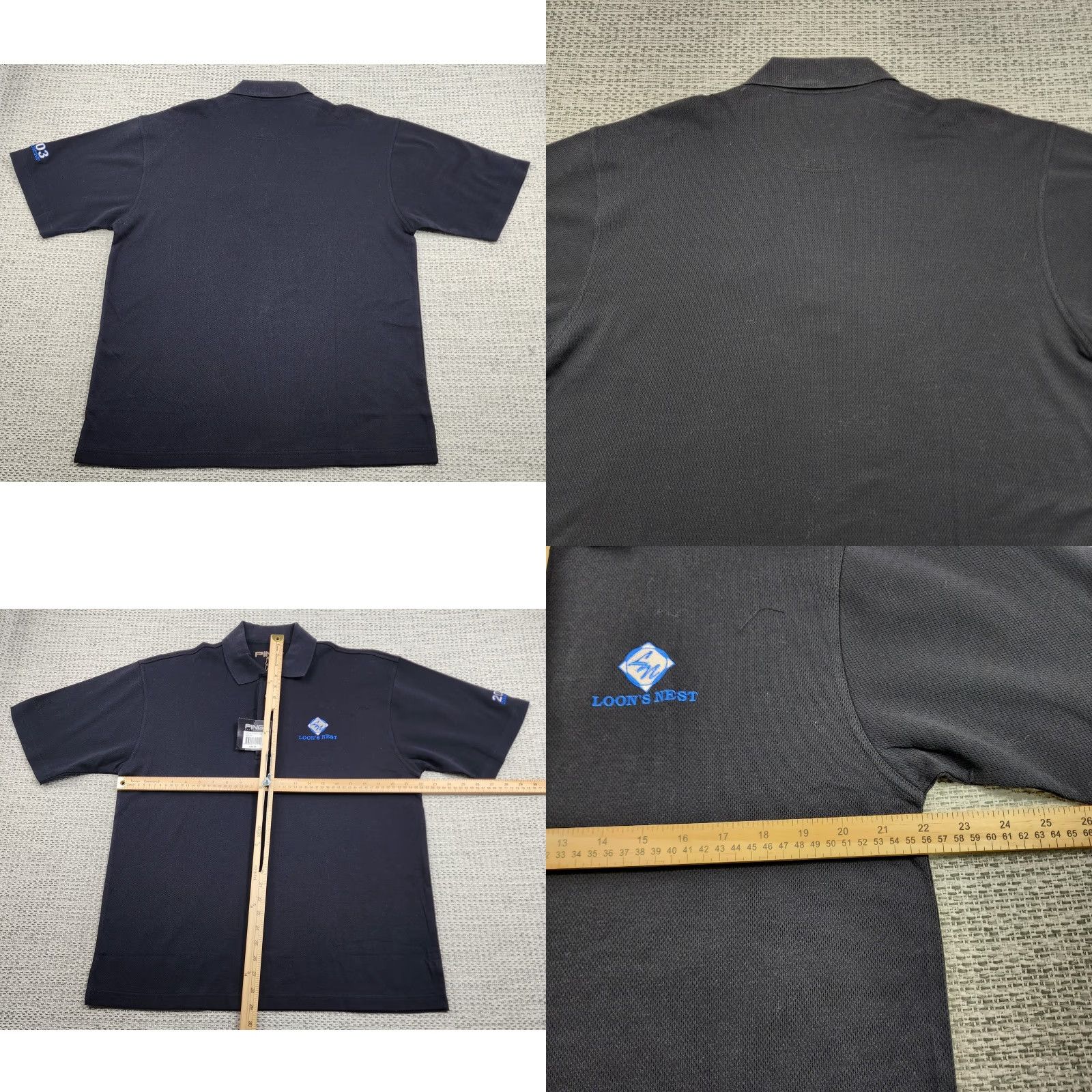 Vintage VINTAGE PING Polo Shirt Mens Medium Black Loon's Nest 2003 Championship Golf 00s Size US M / EU 48-50 / 2 - 8 Thumbnail