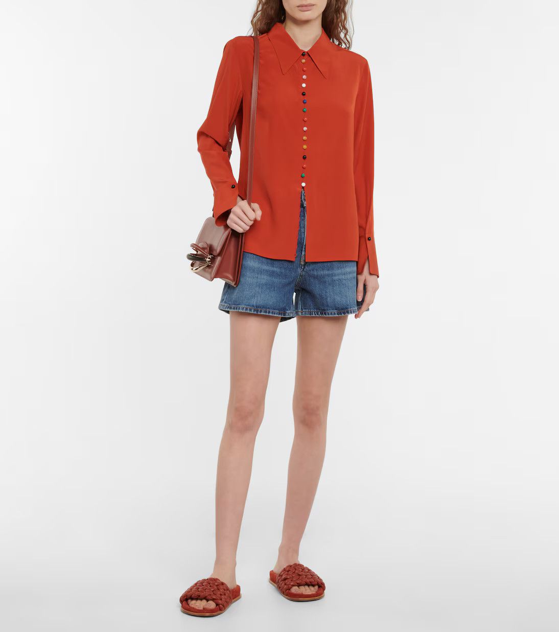 Chloe o1y0825 Denim Short in Blue Size 25" / US 0 / IT 36 - 4 Thumbnail