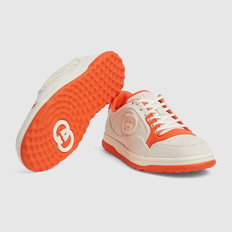 Gucci o1mt1gz0225 MAC80 Low-Top Sneakers in Beige/Orange Size US 12.5 / EU 45-46 - 5 Thumbnail