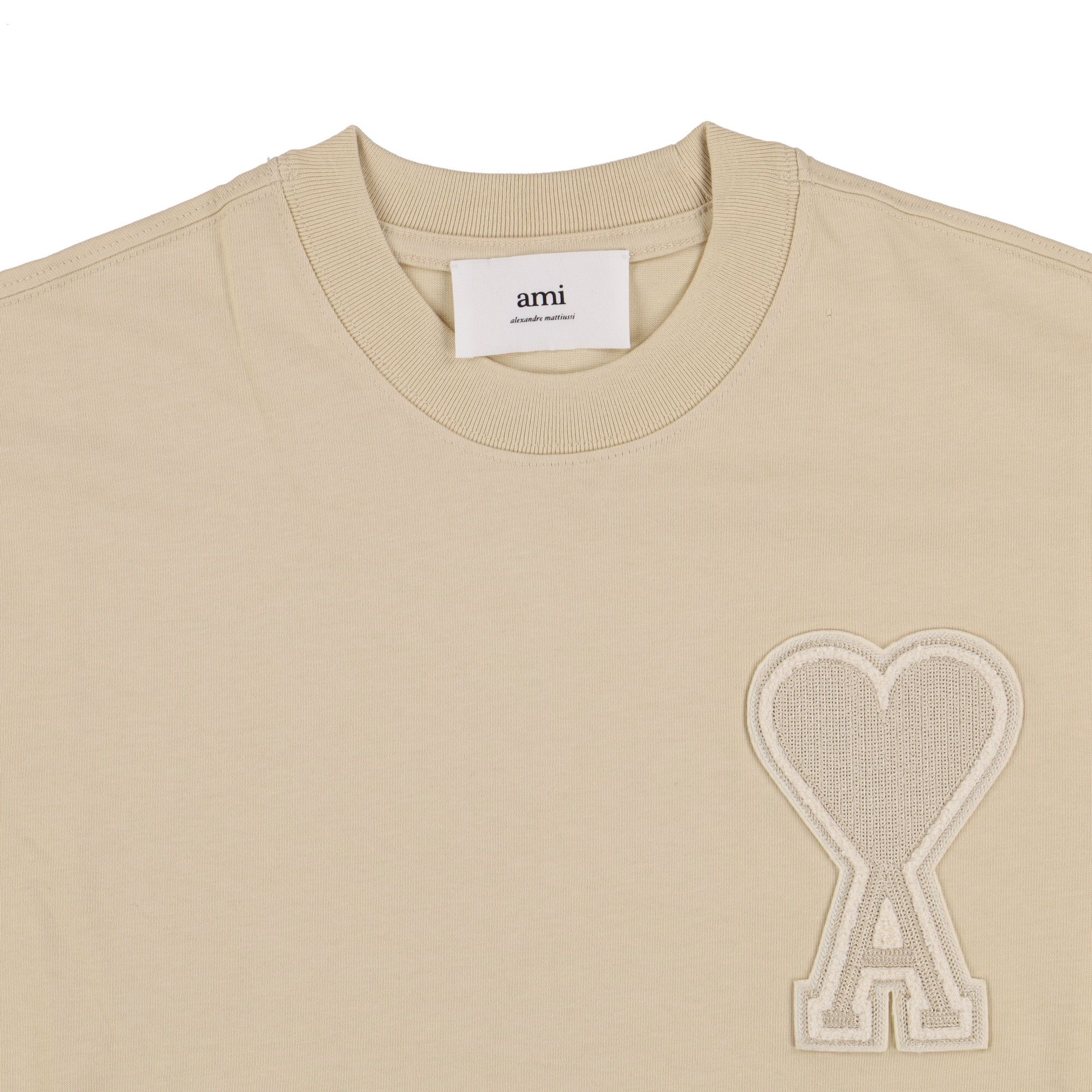 AMI SSENSE Exclusive Beige Ami de Couer Logo Oversized T-Shirt Size US XS / EU 42 / 0 - 3 Thumbnail