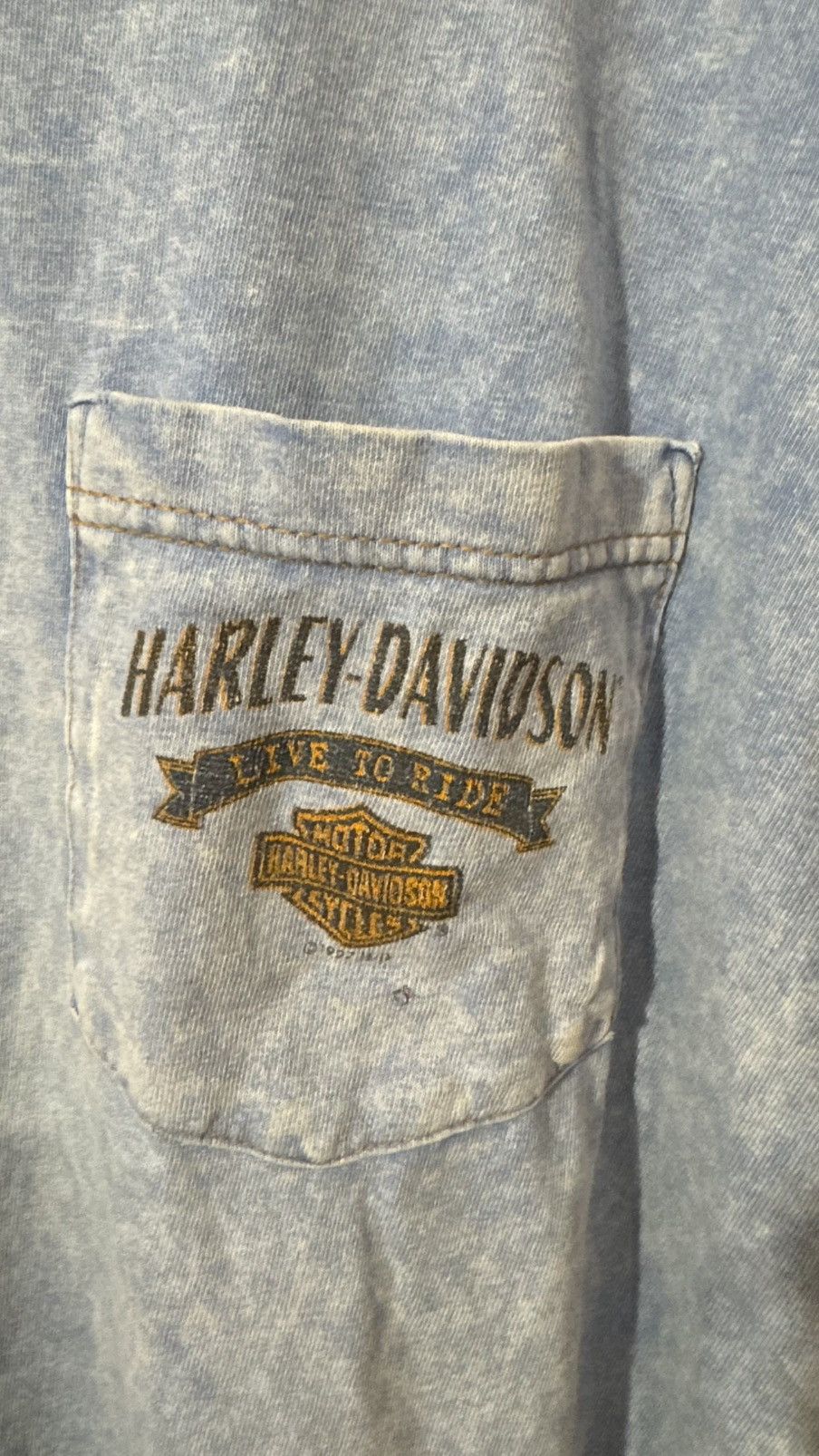 Harley Davidson × Vintage Blue vintage Harley Davidson Shirt Size US L / EU 52-54 / 3 - 2 Thumbnail
