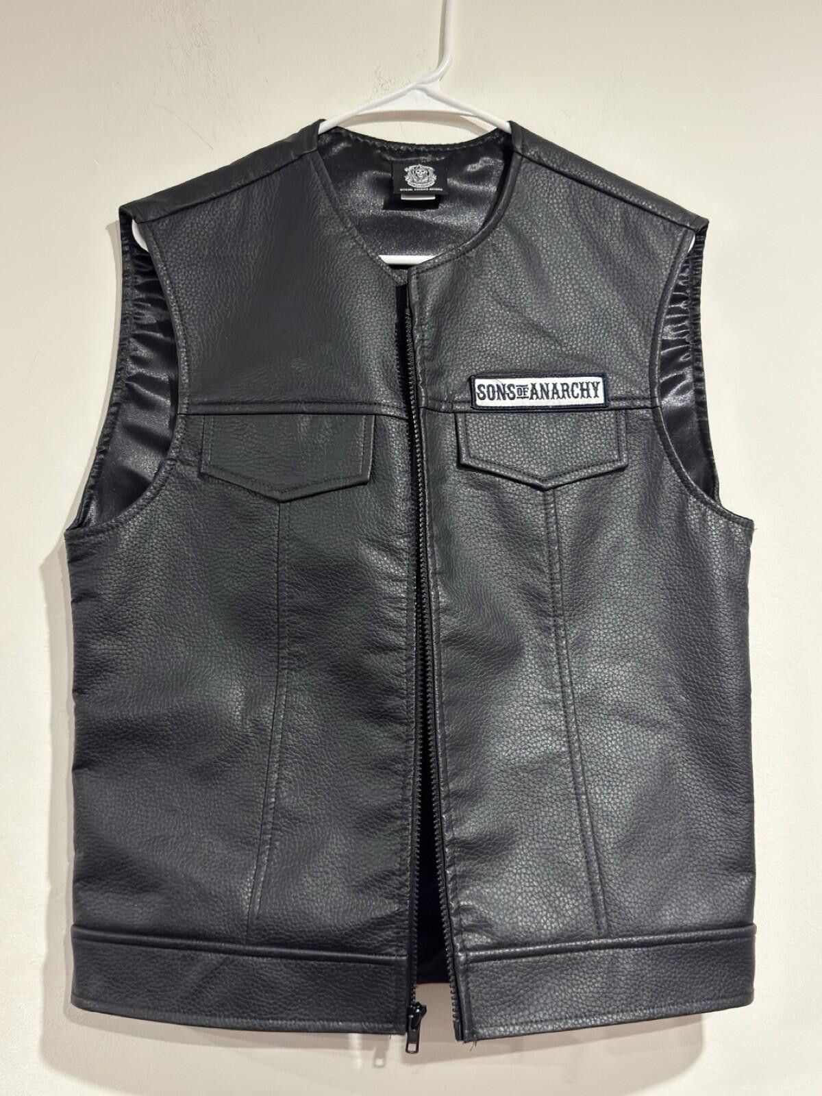 Other Sons Of Anarchy Black Leather Vest with Reaper Patch Size US S / EU 44-46 / 1 - 4 Thumbnail